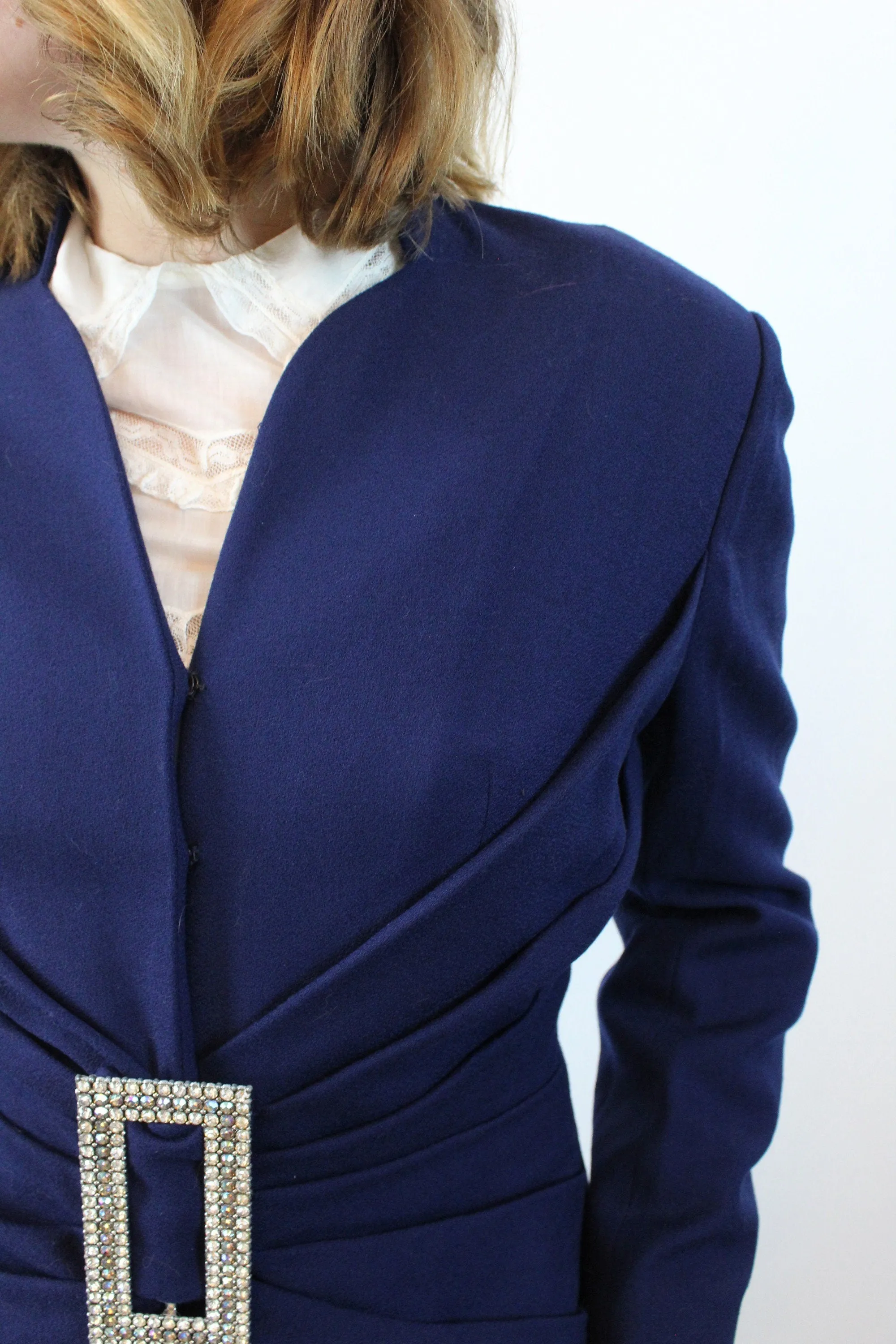 1950s LILLI ANN rhinestone buckle SUIT medium | new fall