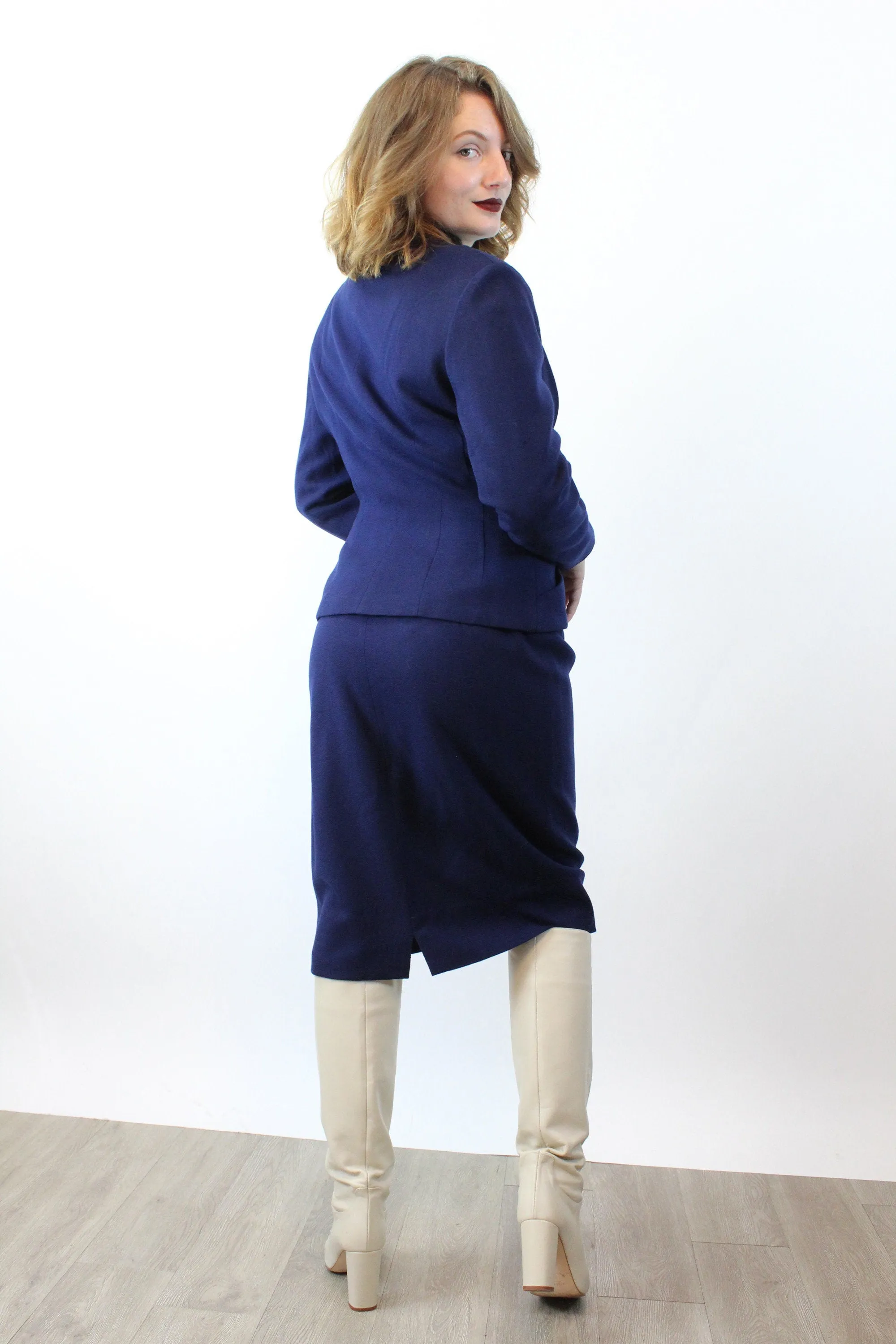 1950s LILLI ANN rhinestone buckle SUIT medium | new fall