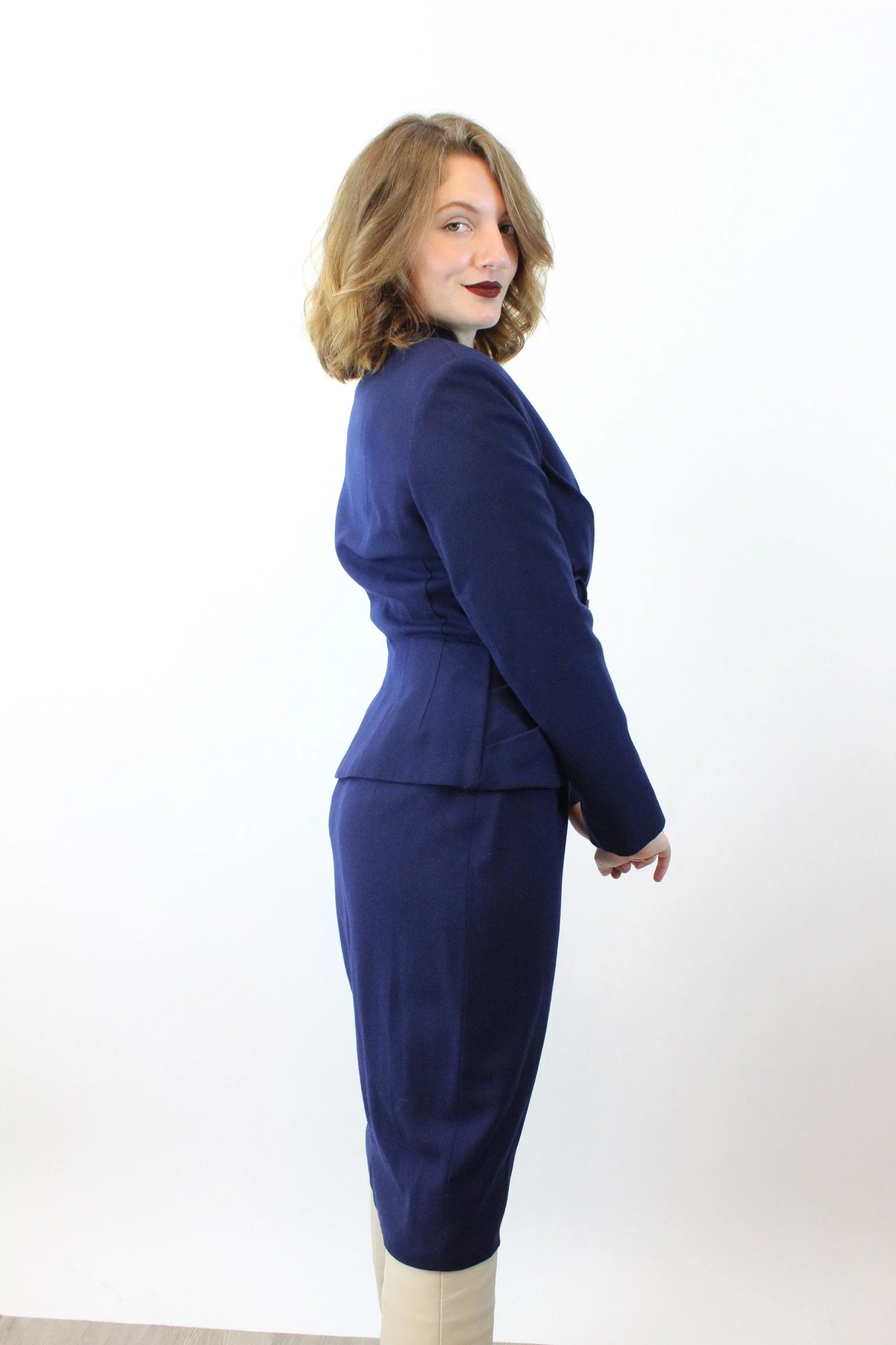 1950s LILLI ANN rhinestone buckle SUIT medium | new fall