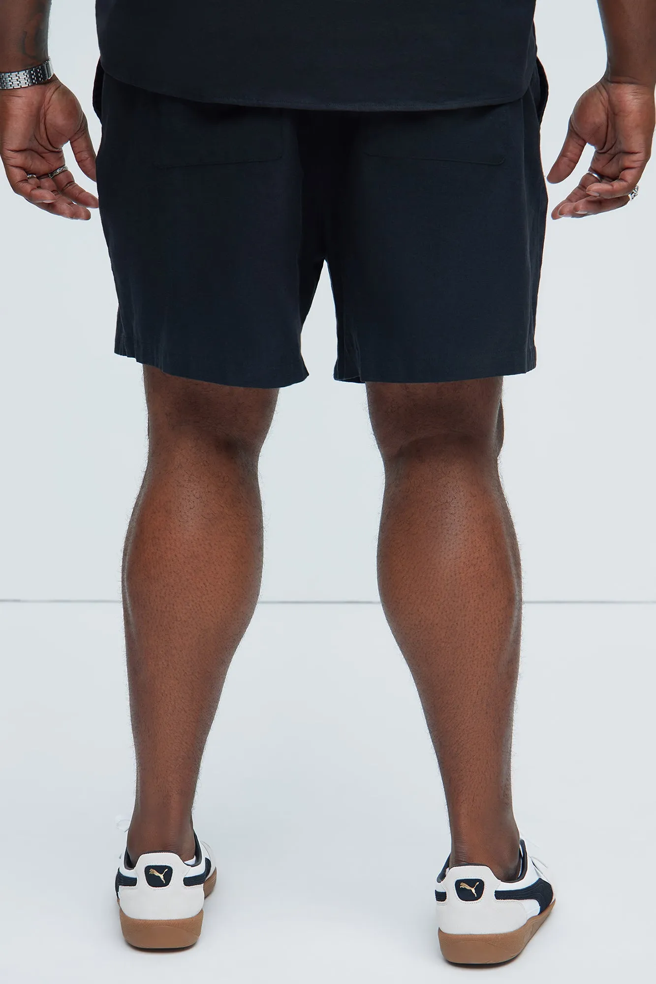 Bahamas Linen Shorts - Black