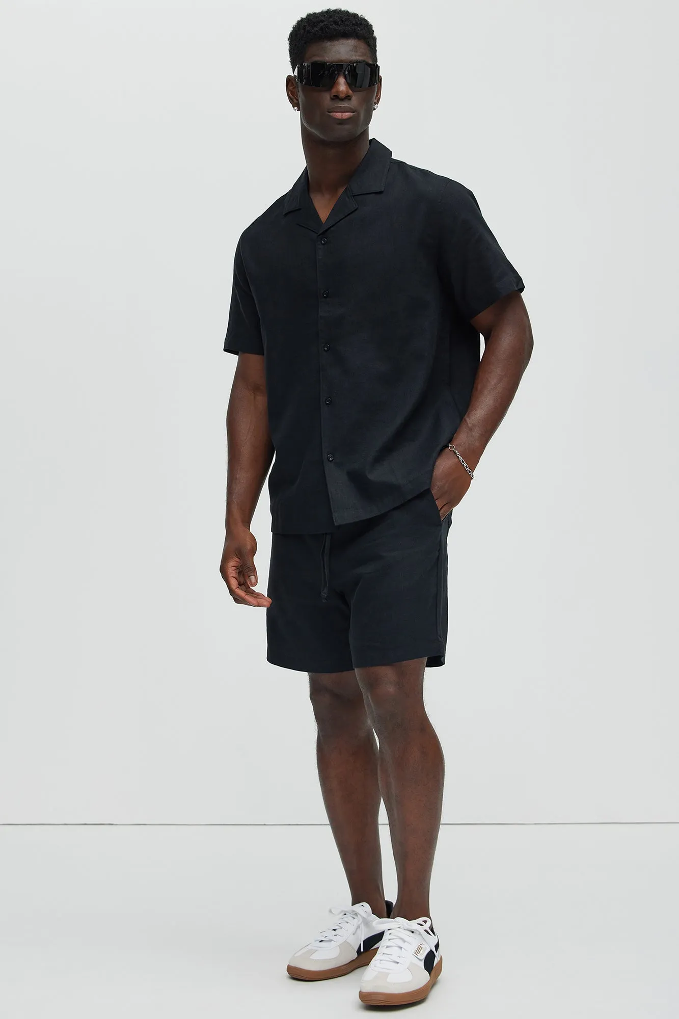 Bahamas Linen Shorts - Black