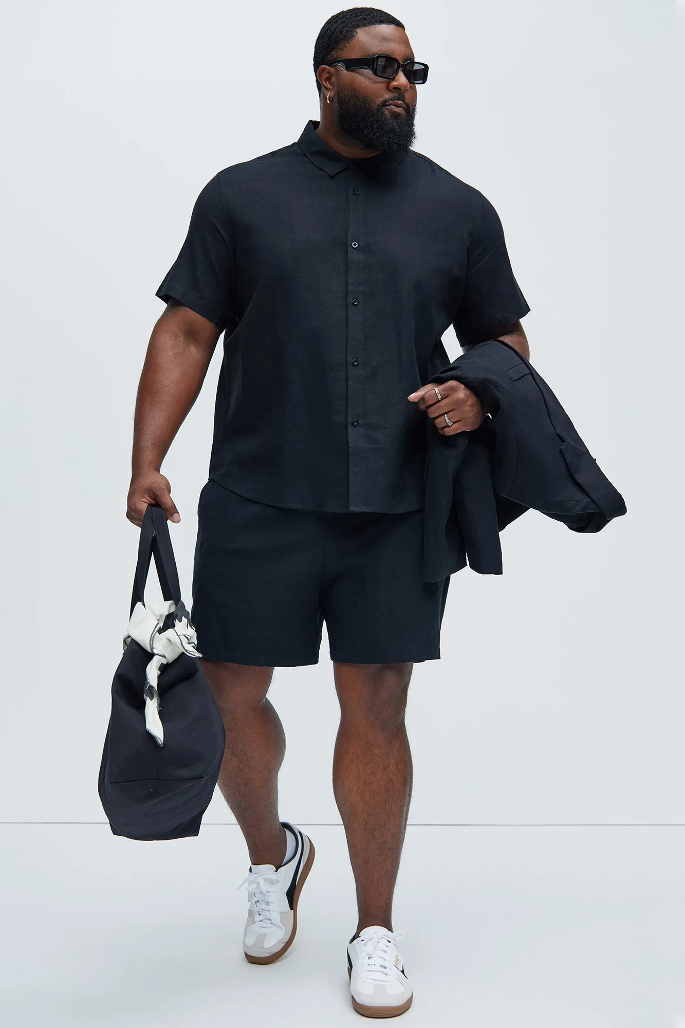Bahamas Linen Shorts - Black
