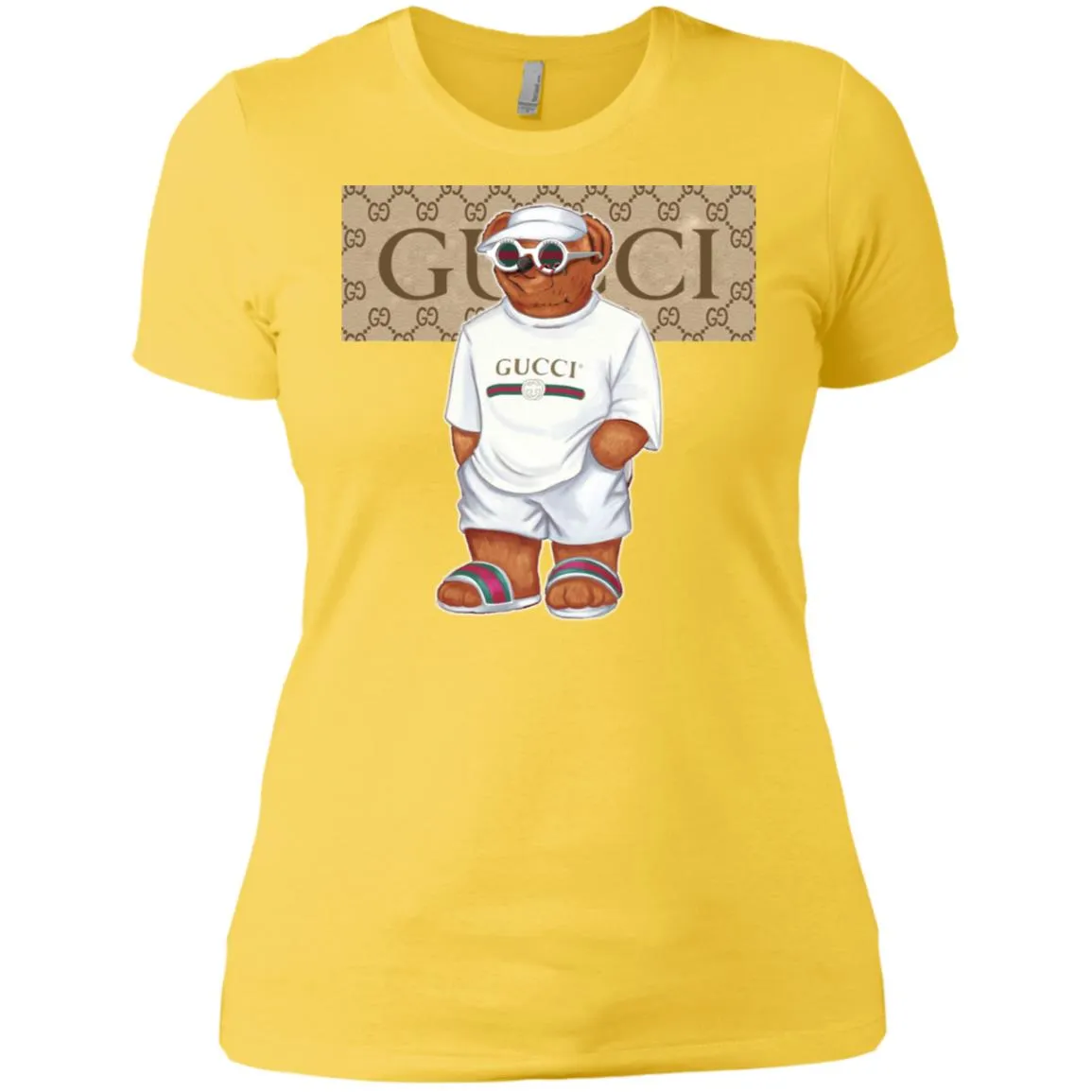 Best Life Gucci Bear T-shirt Women Cotton T-Shirt