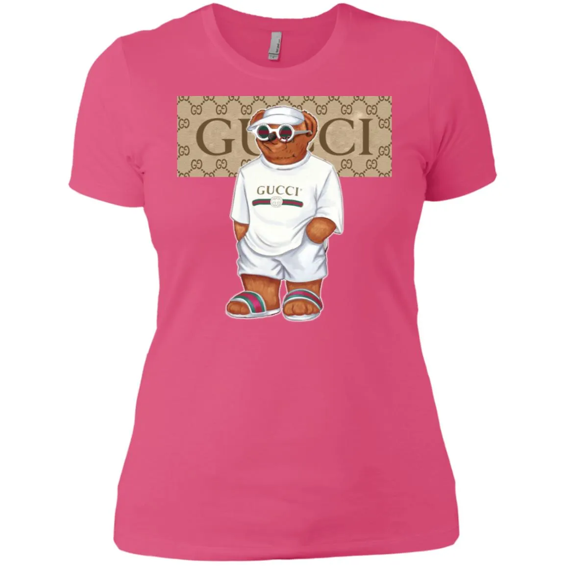 Best Life Gucci Bear T-shirt Women Cotton T-Shirt