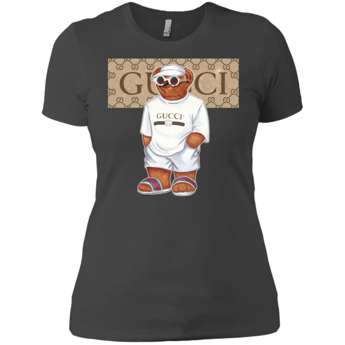 Best Life Gucci Bear T-shirt Women Cotton T-Shirt