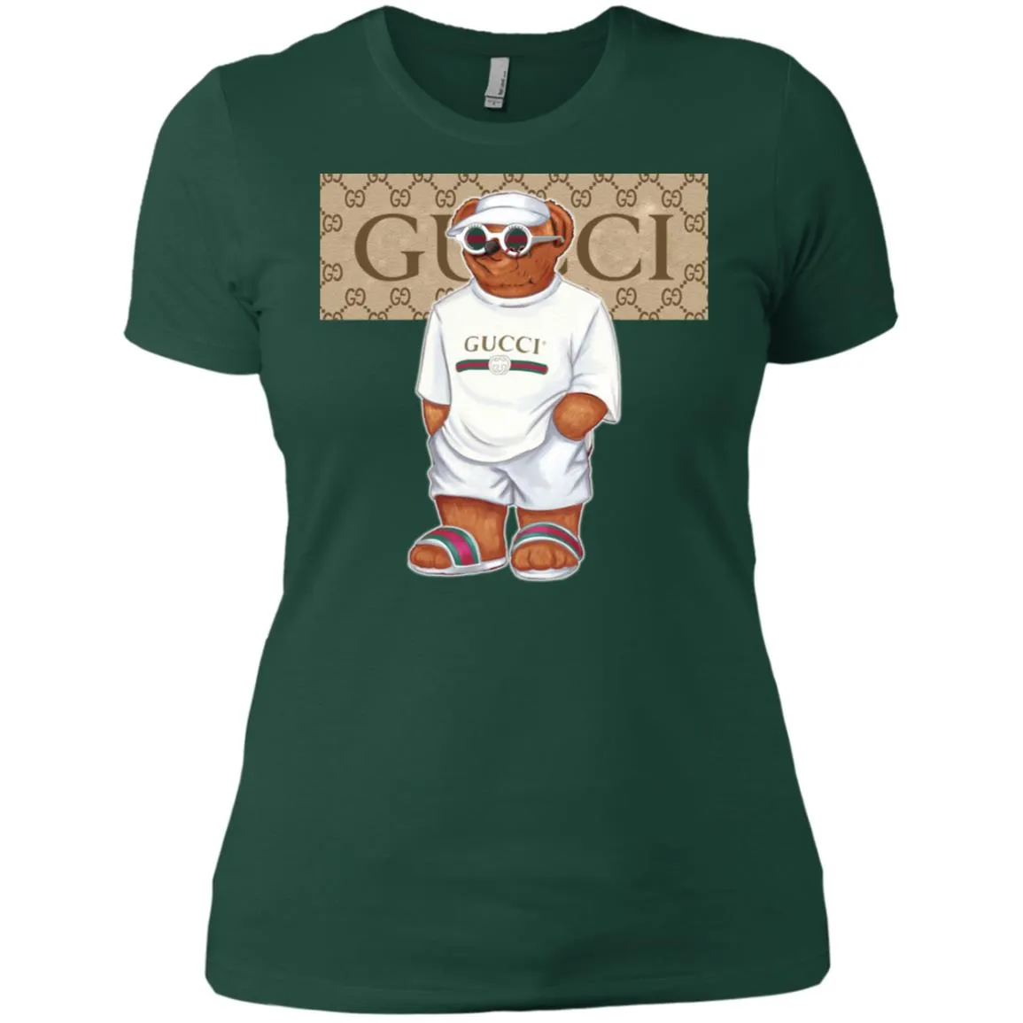 Best Life Gucci Bear T-shirt Women Cotton T-Shirt