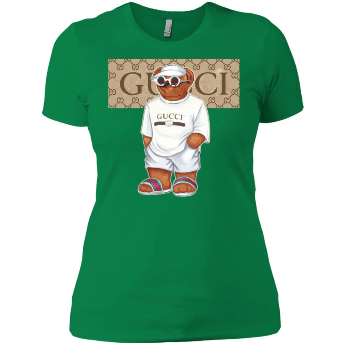 Best Life Gucci Bear T-shirt Women Cotton T-Shirt