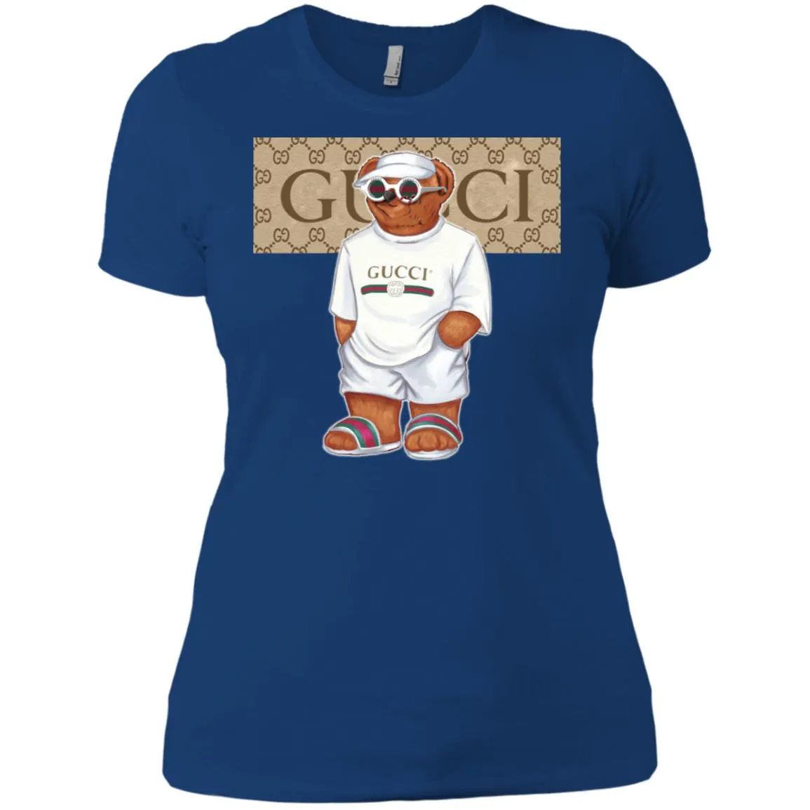 Best Life Gucci Bear T-shirt Women Cotton T-Shirt