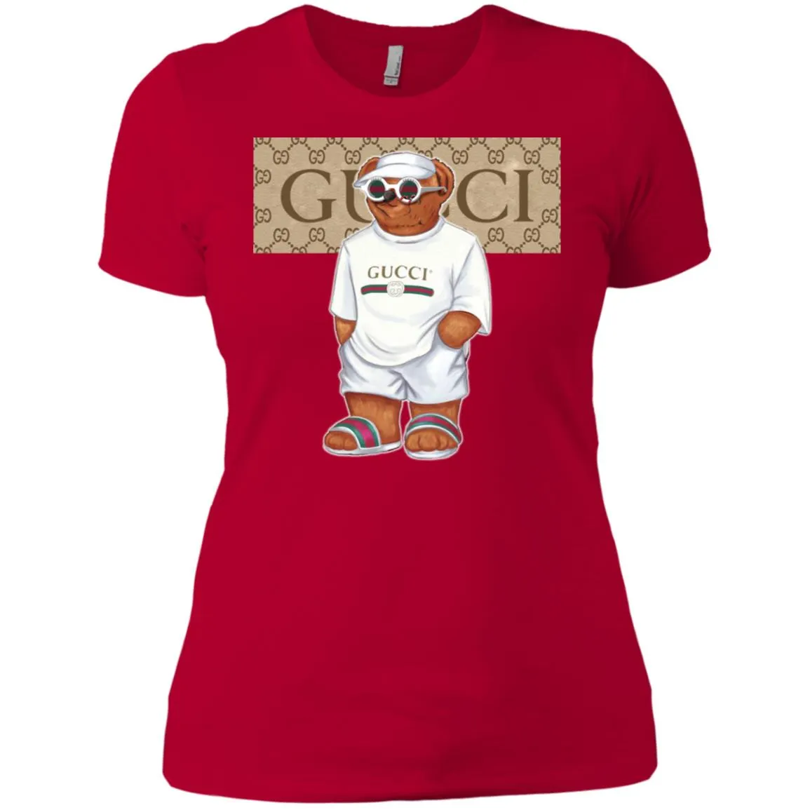 Best Life Gucci Bear T-shirt Women Cotton T-Shirt