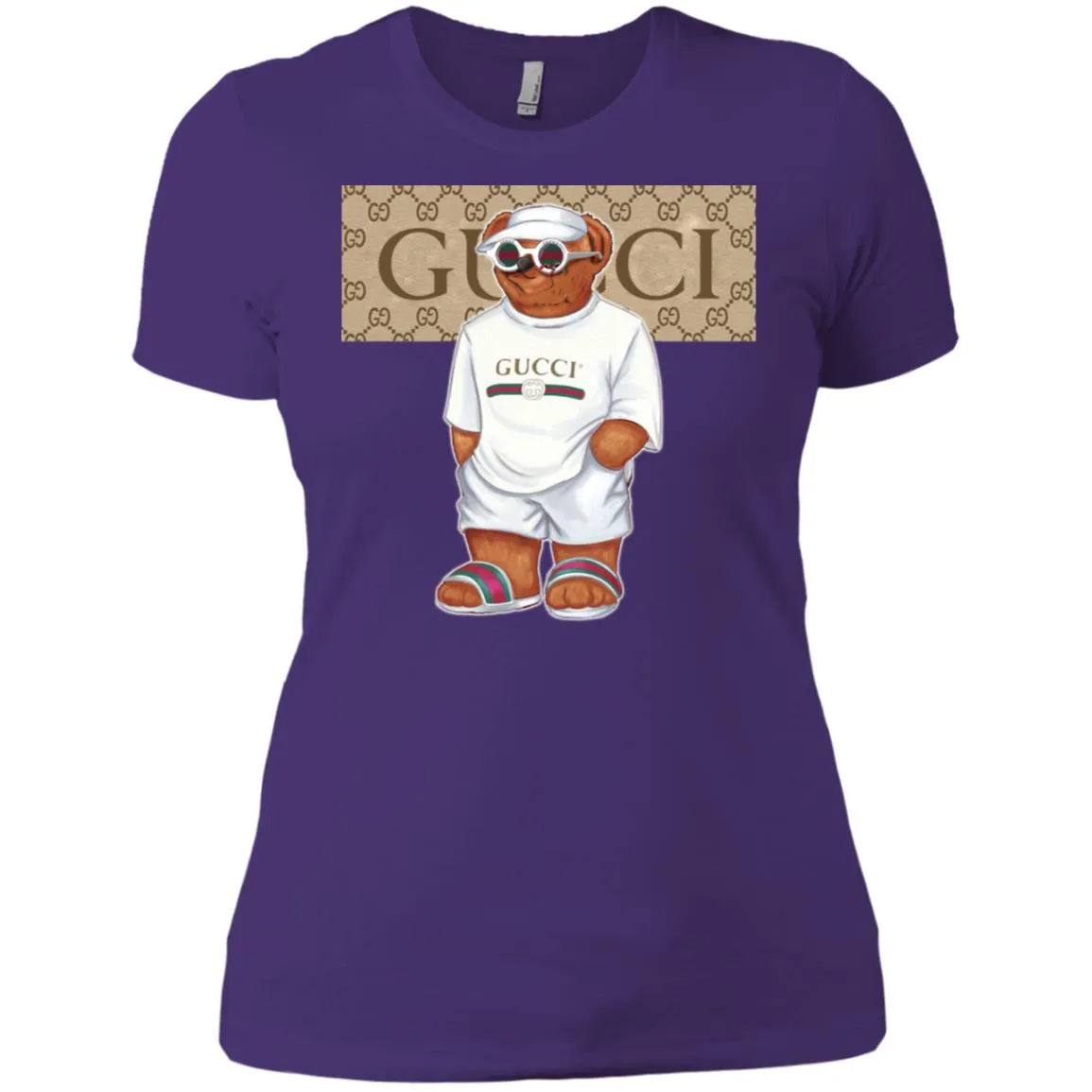 Best Life Gucci Bear T-shirt Women Cotton T-Shirt