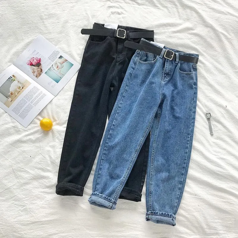 BF Style High Waist Jeans with Belt