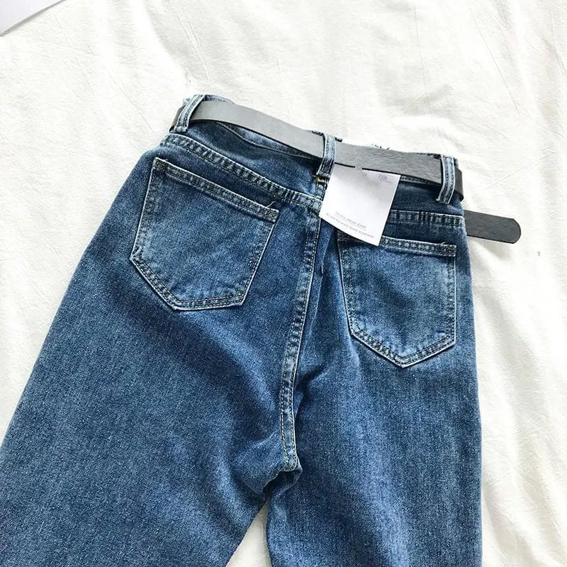 BF Style High Waist Jeans with Belt
