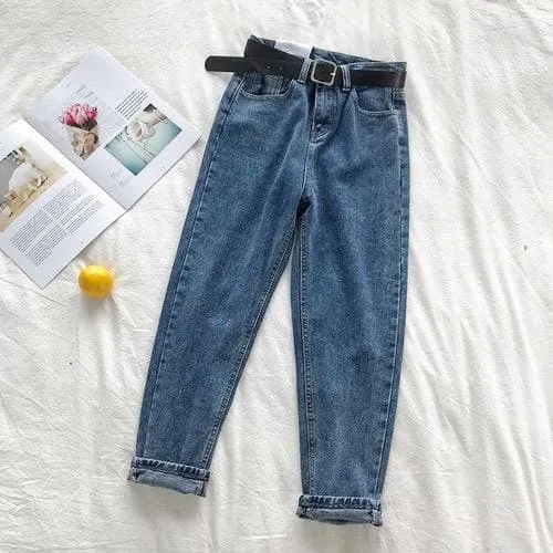 BF Style High Waist Jeans with Belt