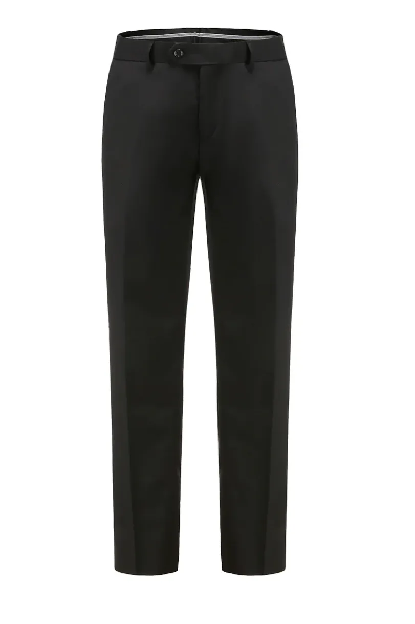 Black Men's Slim-Fit Tuxedo Single Breasted Shawl Lapel Vested TX-300