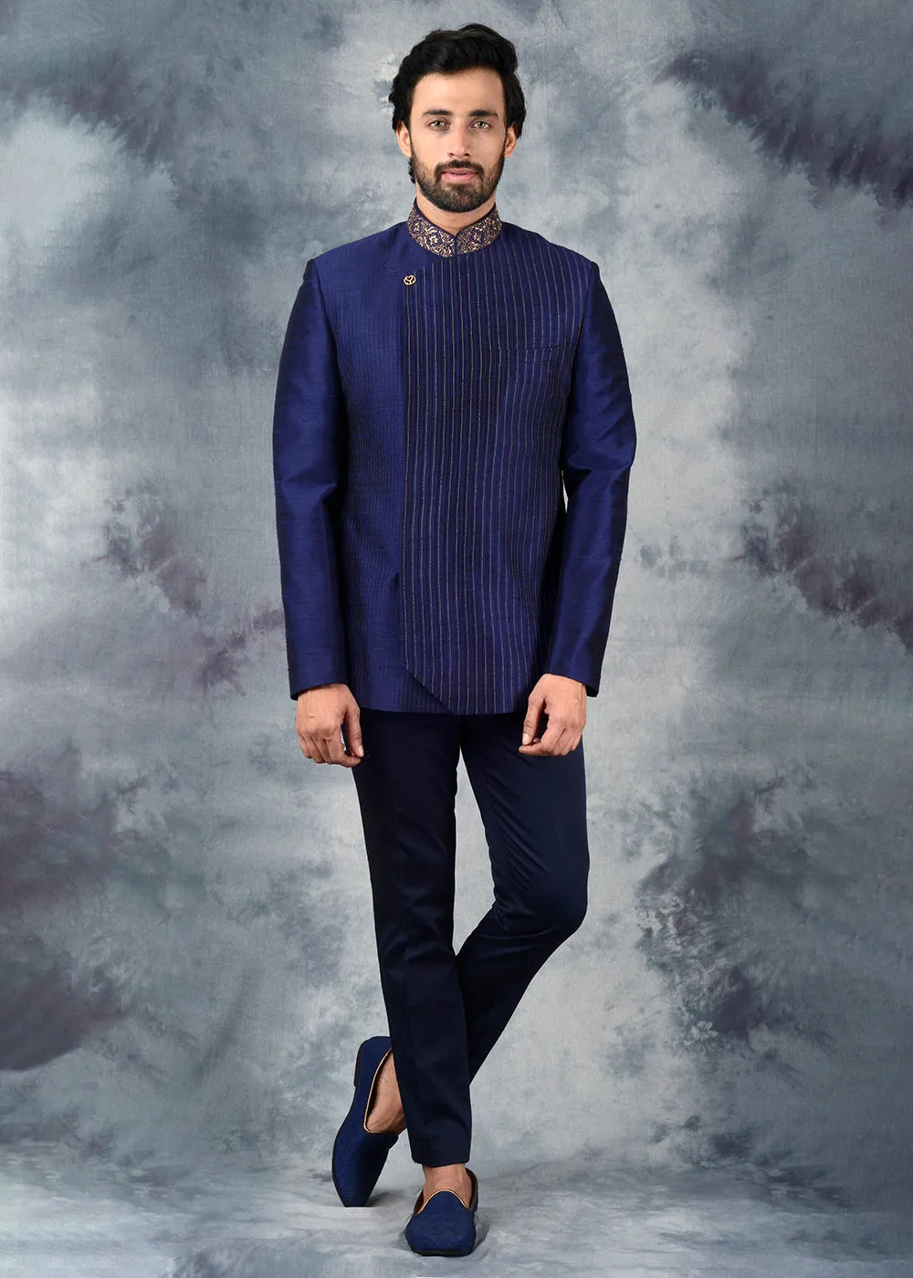 Blue Jodhpuri Suit | Siddhesh Chauhan