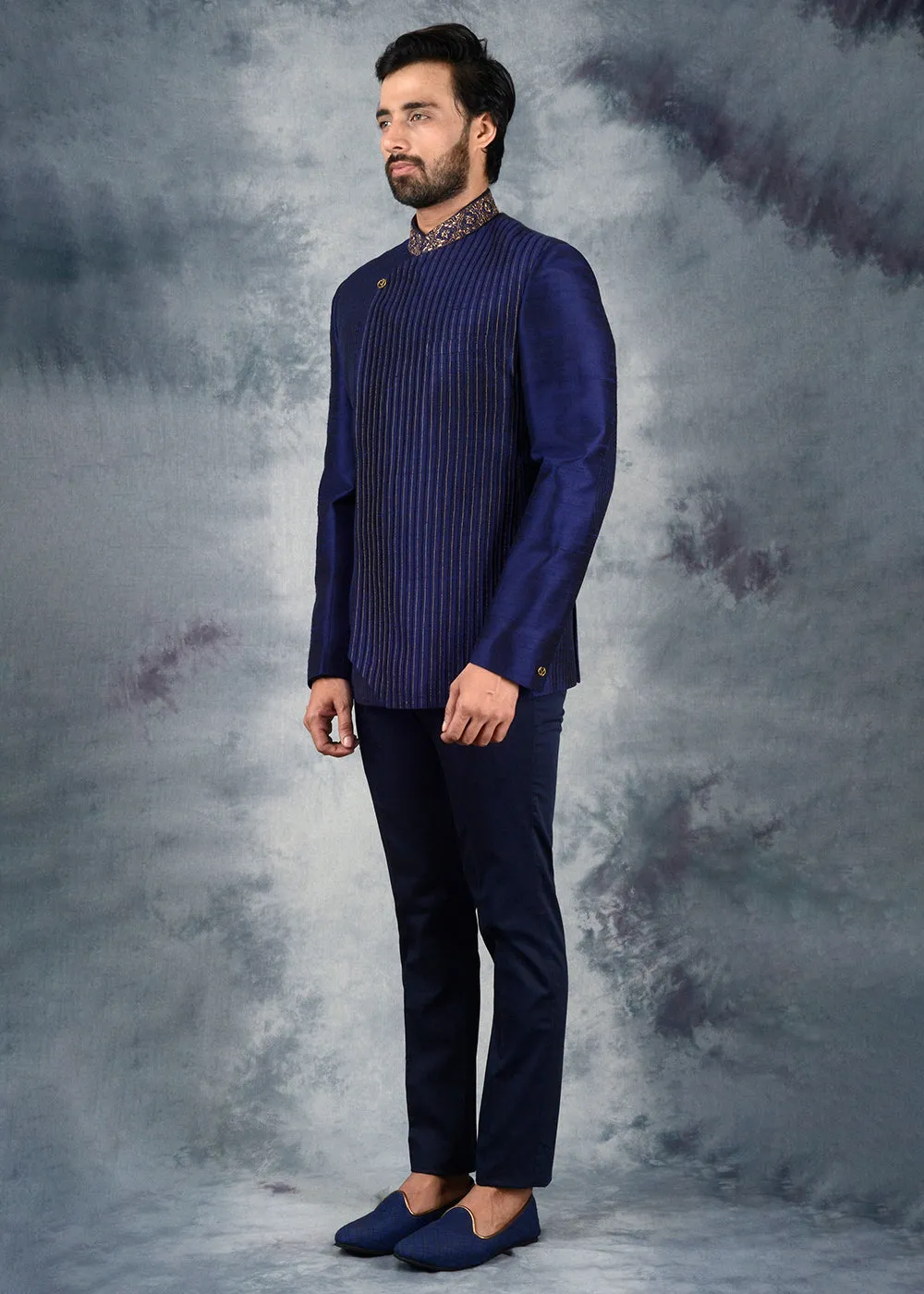 Blue Jodhpuri Suit | Siddhesh Chauhan