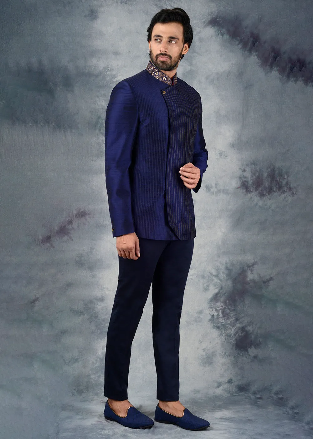Blue Jodhpuri Suit | Siddhesh Chauhan