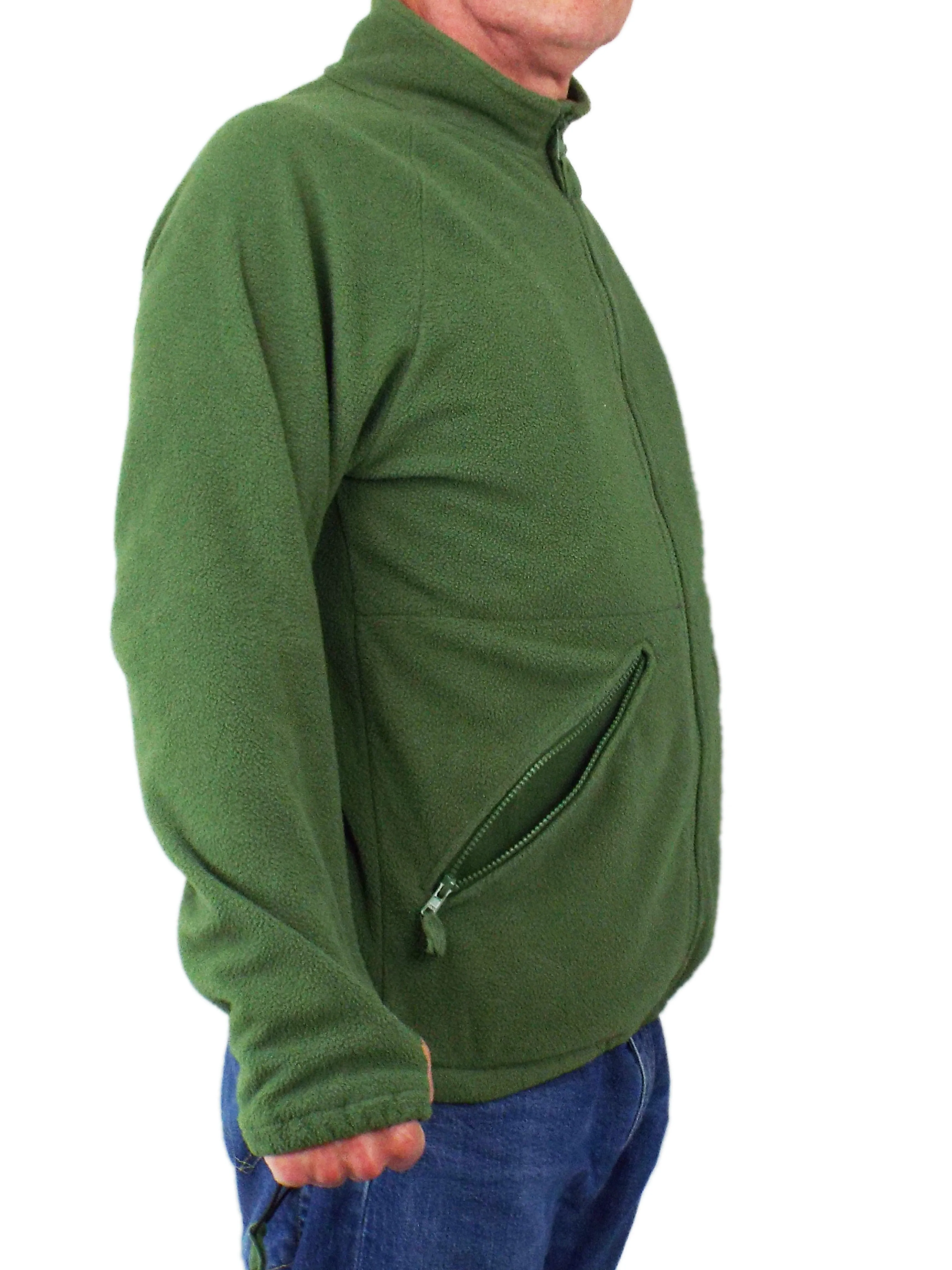 British Light Green Military Fleece Jacket - Thermal Liner