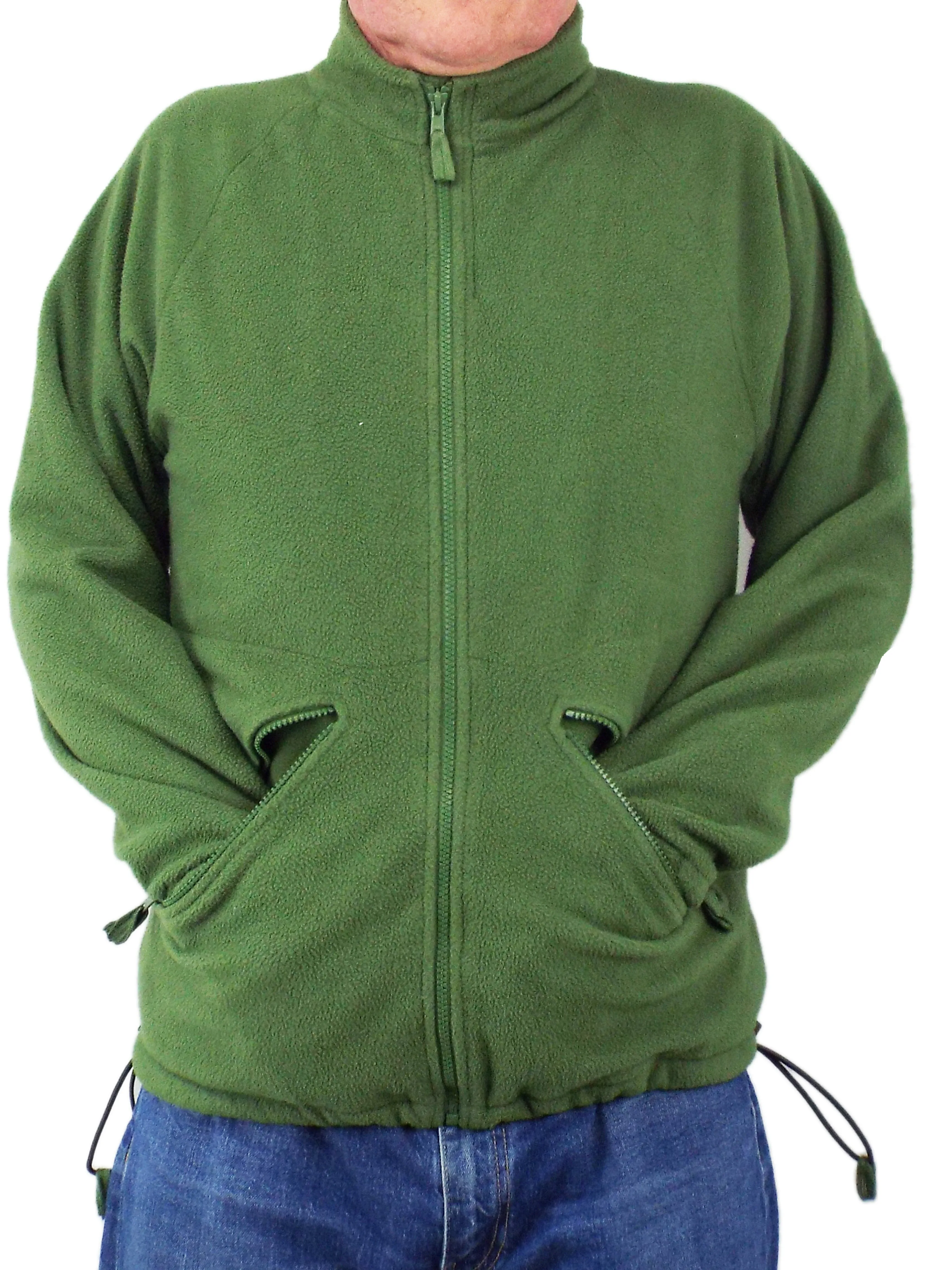 British Light Green Military Fleece Jacket - Thermal Liner
