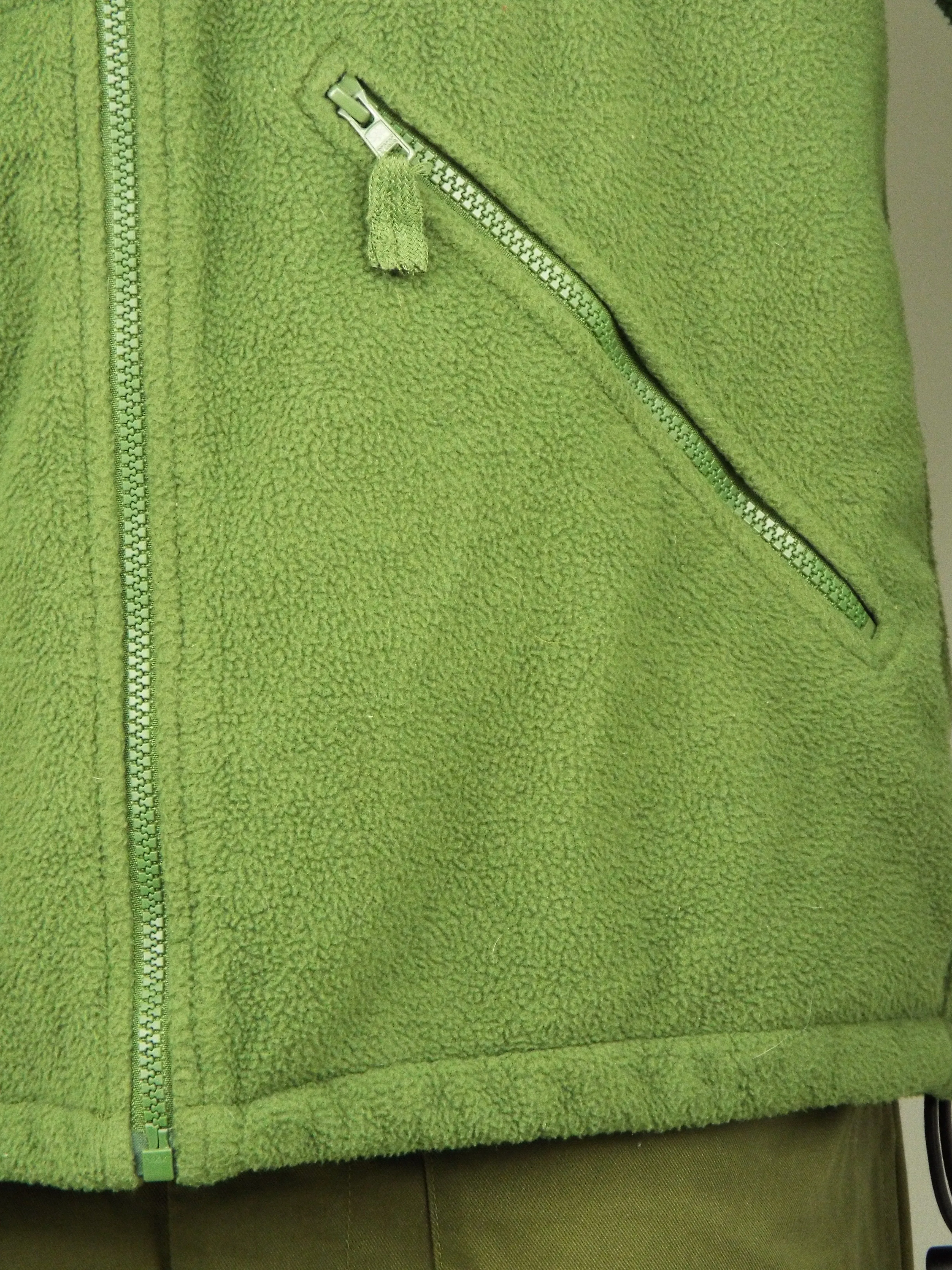 British Light Green Military Fleece Jacket - Thermal Liner