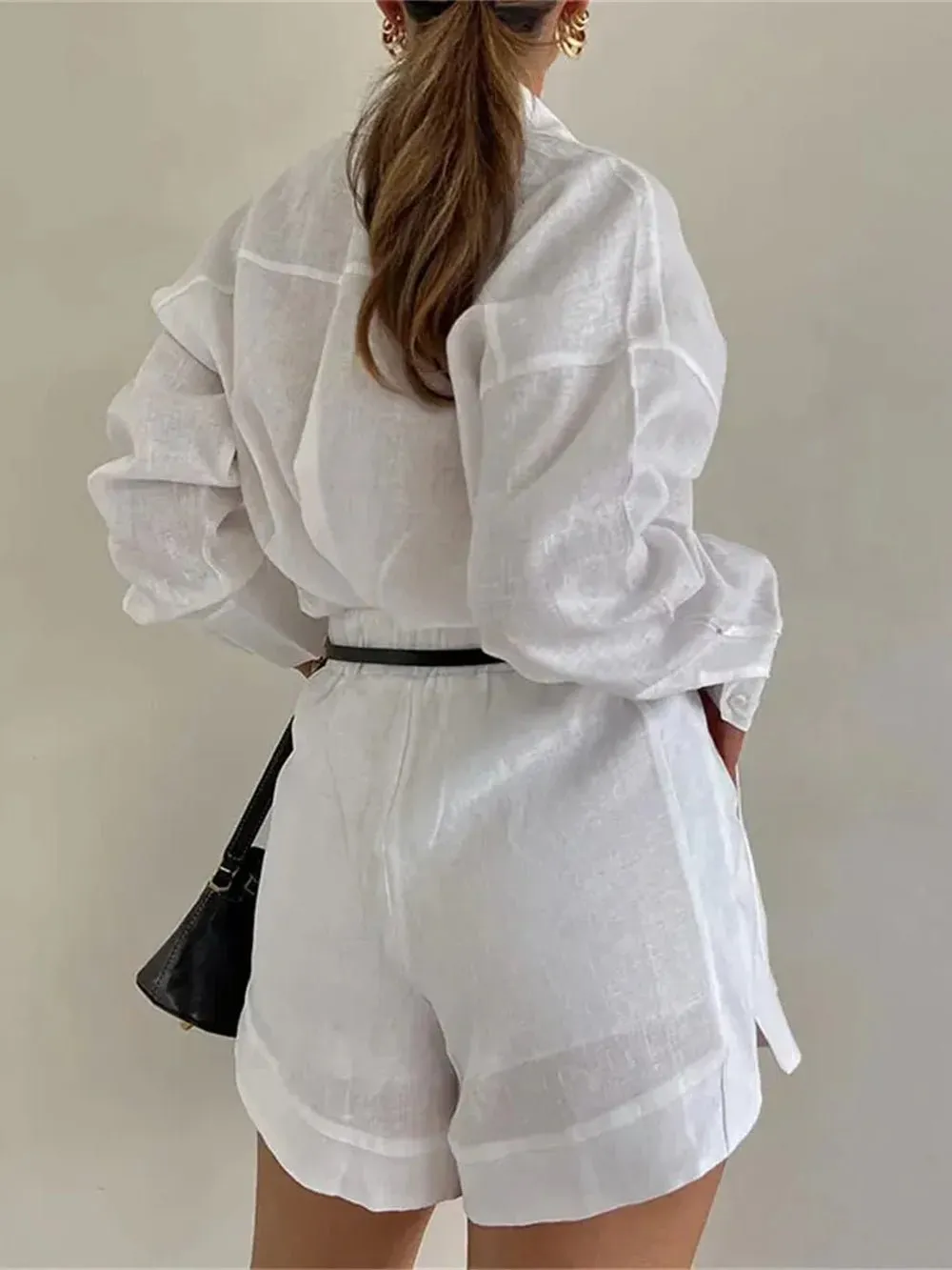 Christina Long Sleeve Shirt & Shorts Set