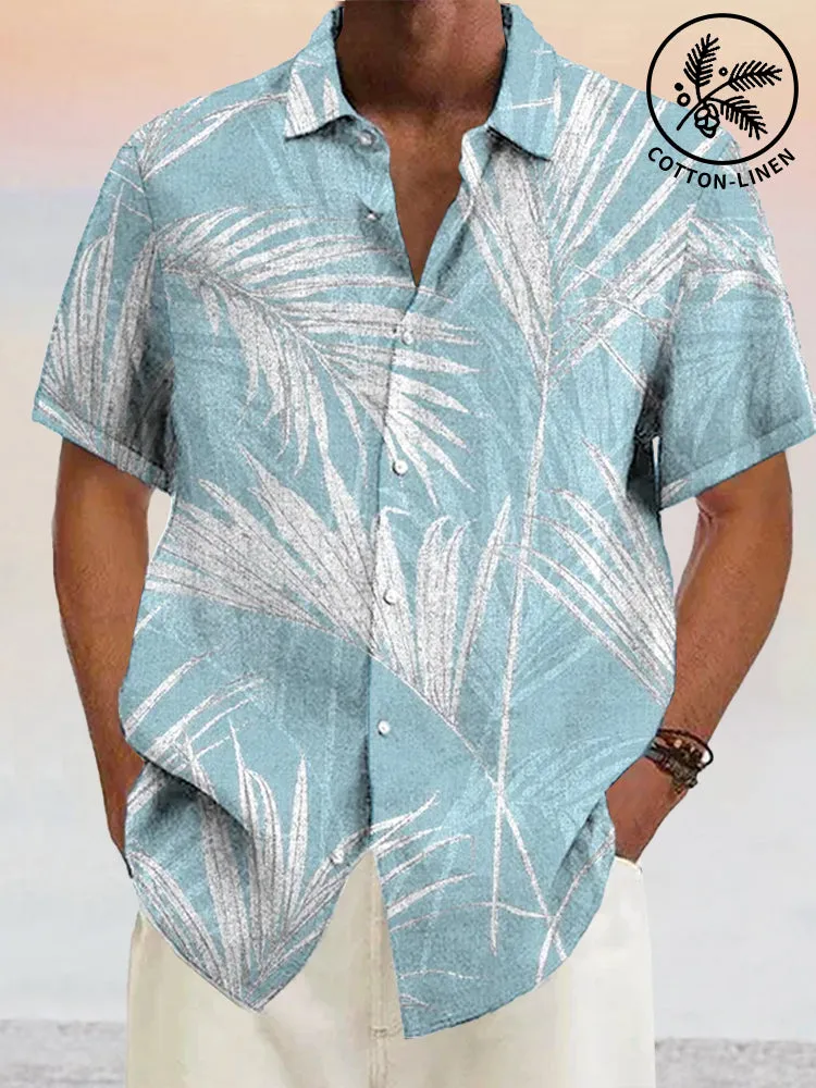 Coofandy Casual Hawaiian Cotton Linen Shirt