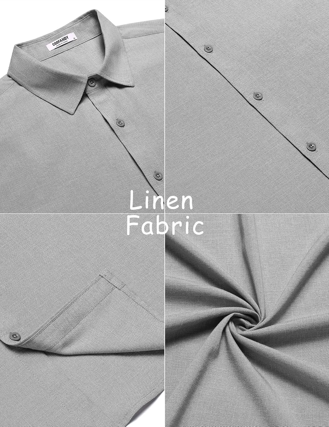 COOFANDY Mens Casual Summer Beach Shirt Button Down Short Sleeve Shirts Vacation Shirt Cotton Linen Shirts