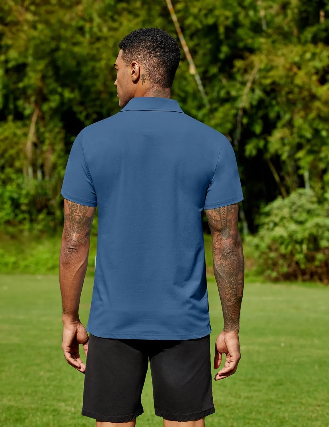 COOFANDY Men's Polo Shirts Short Sleeve Moisture Wicking Golf Shirt Fashion Casual Collared T-Shirt