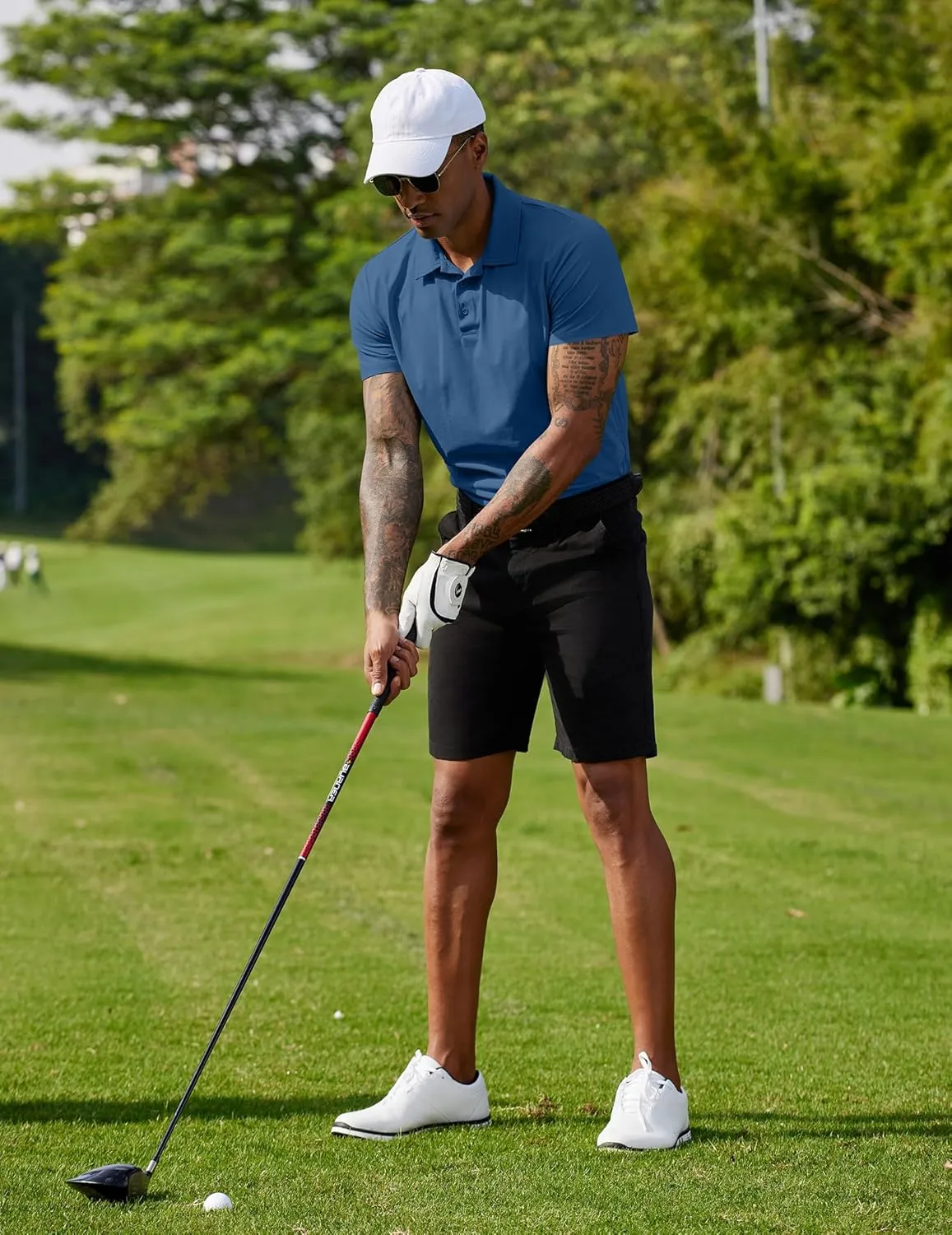 COOFANDY Men's Polo Shirts Short Sleeve Moisture Wicking Golf Shirt Fashion Casual Collared T-Shirt