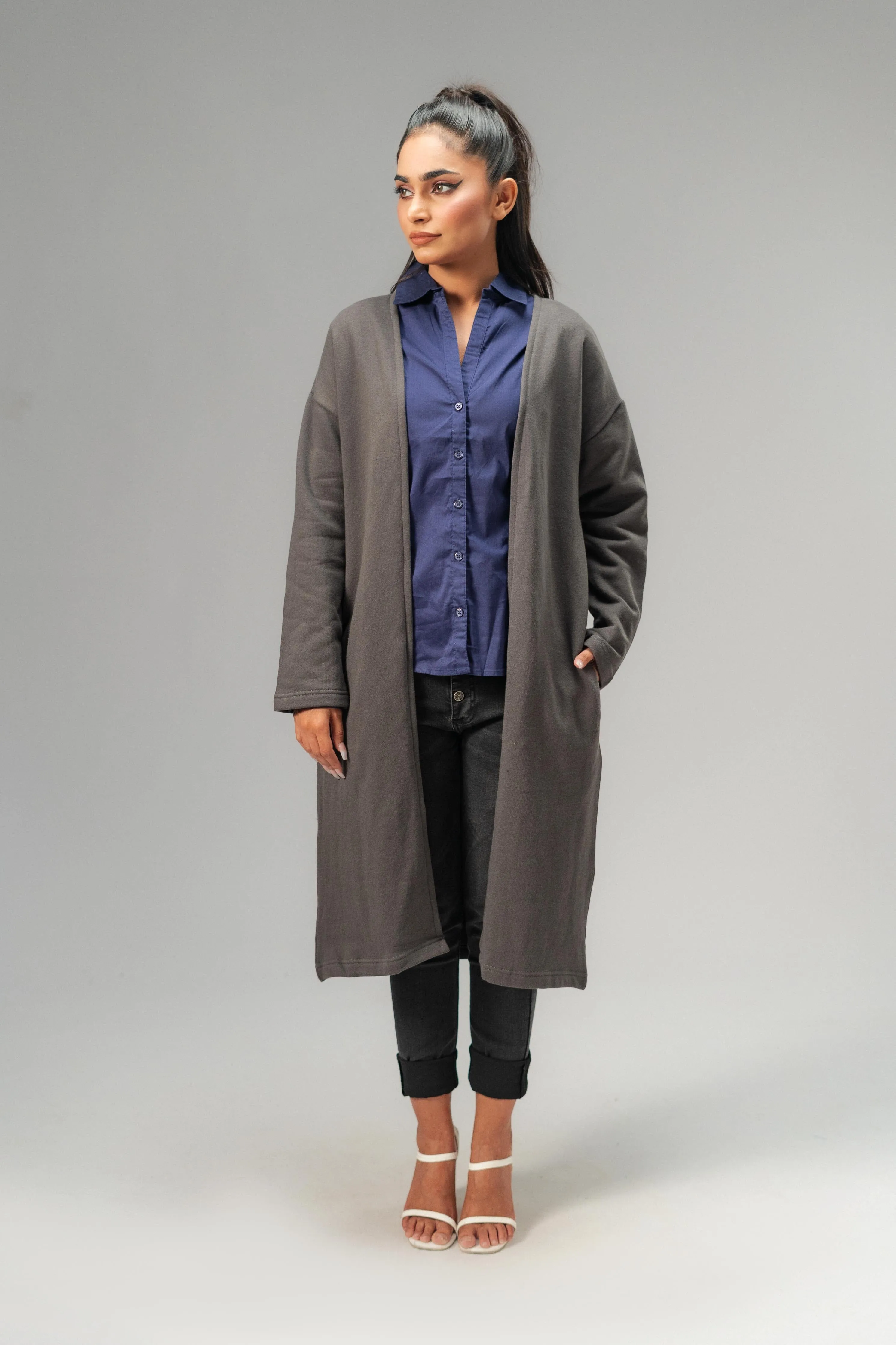 East West Women's Fleece Long Coat