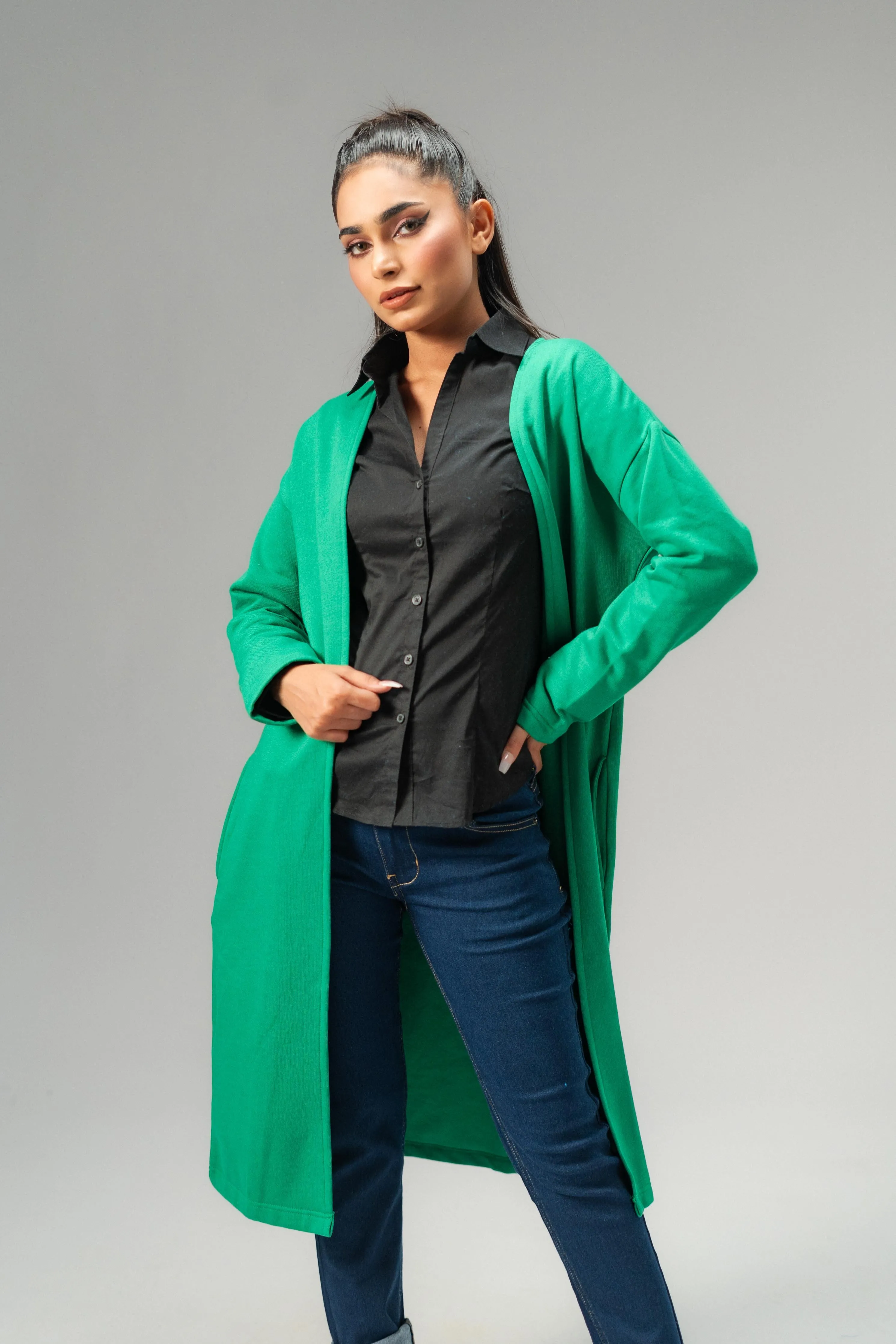 East West Women's Fleece Long Coat