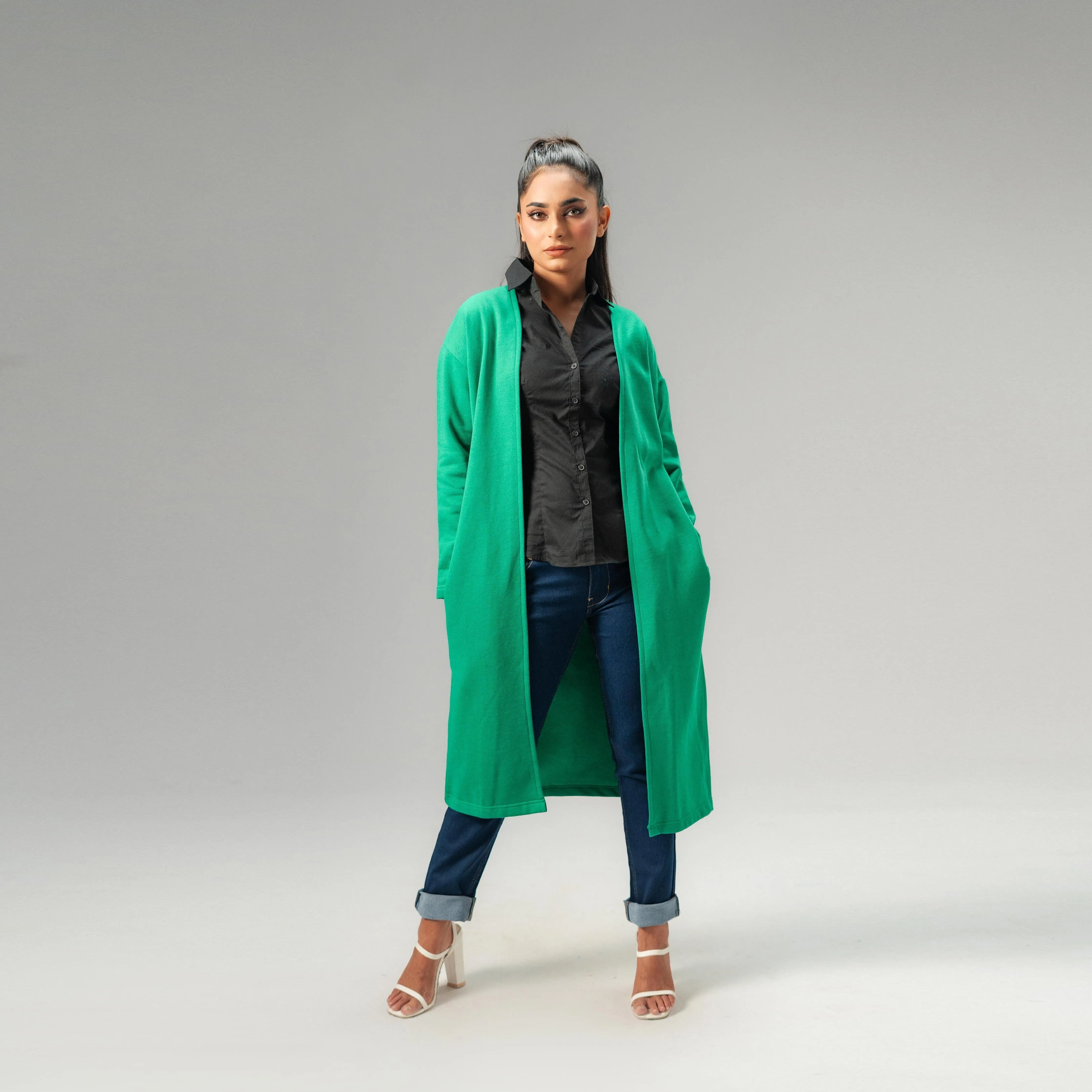 East West Women's Fleece Long Coat