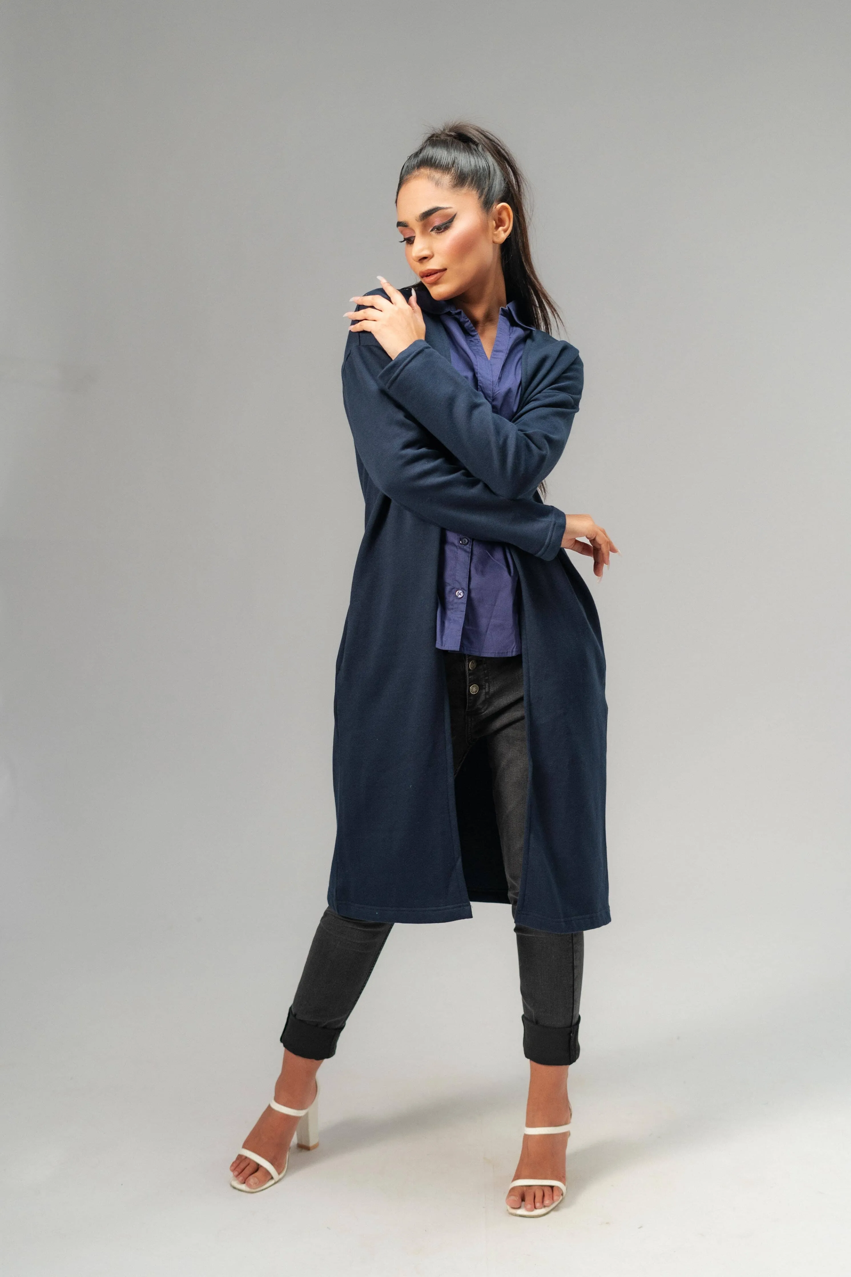 East West Women's Fleece Long Coat