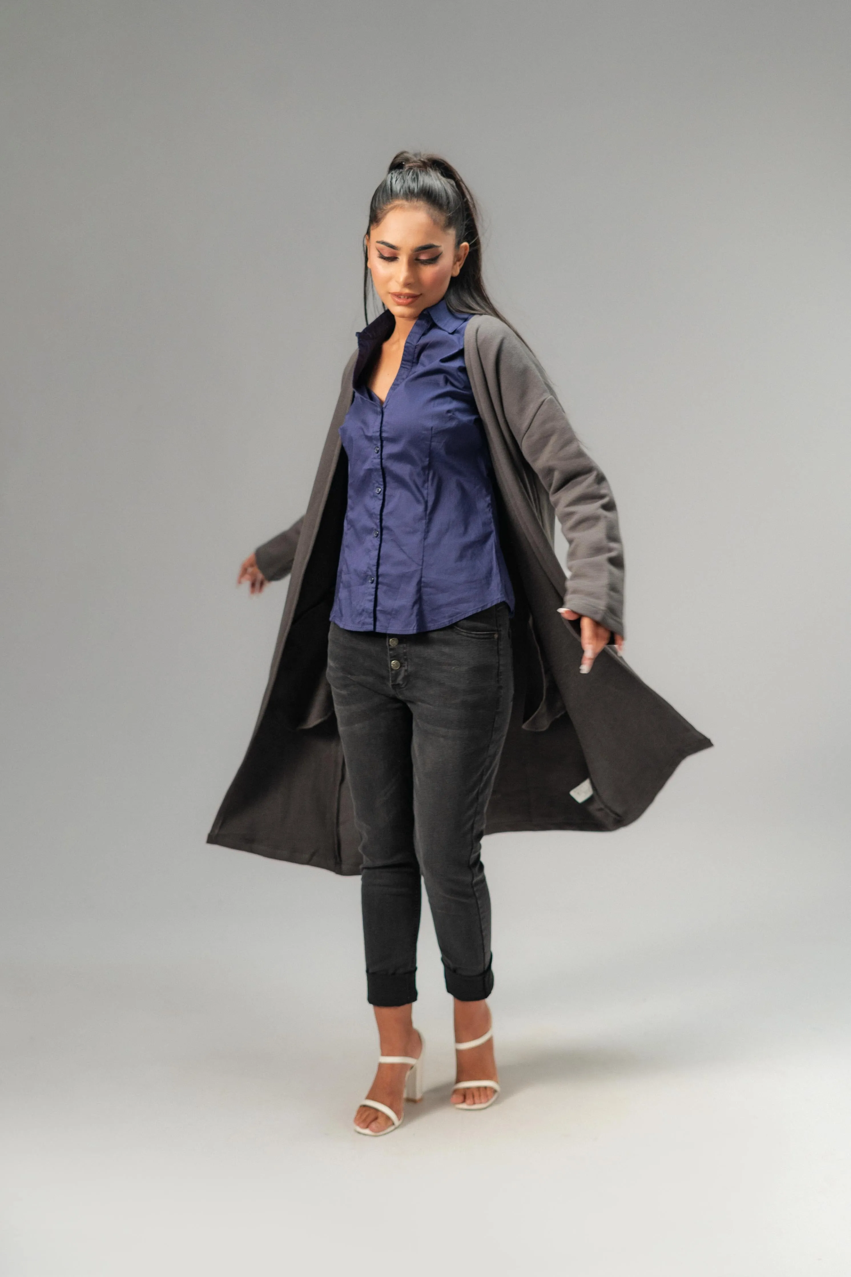 East West Women's Fleece Long Coat