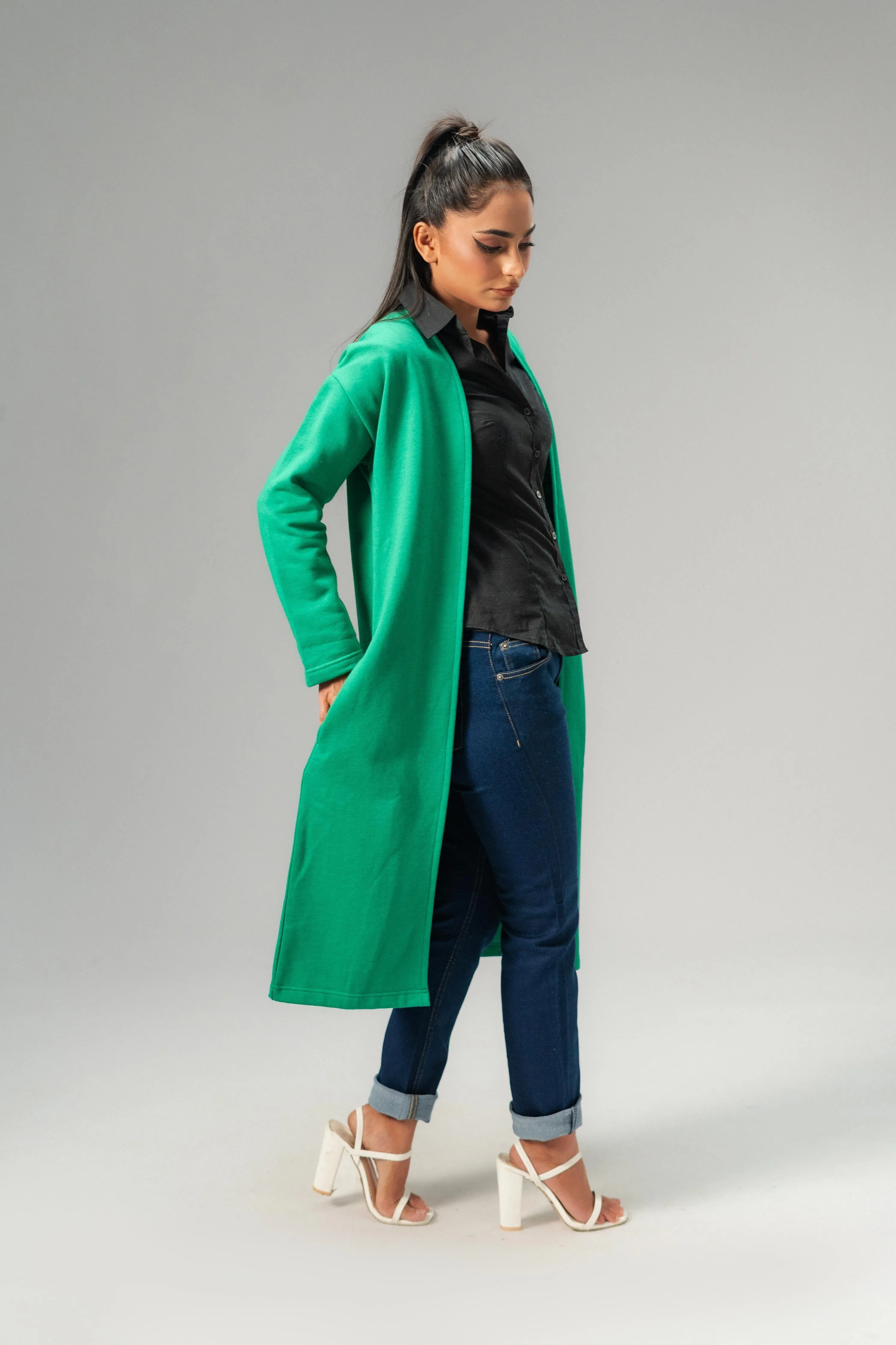 East West Women's Fleece Long Coat