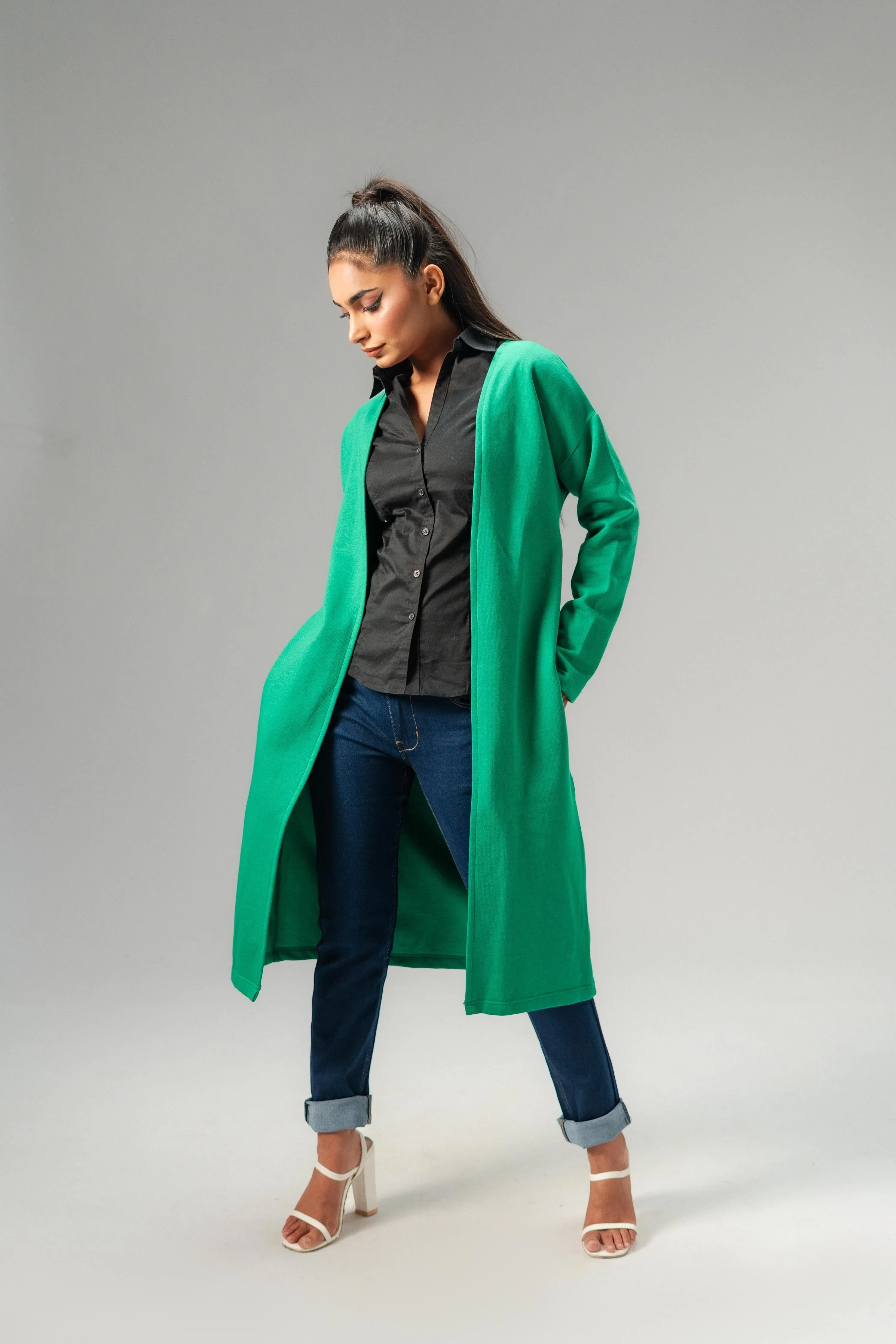 East West Women's Fleece Long Coat