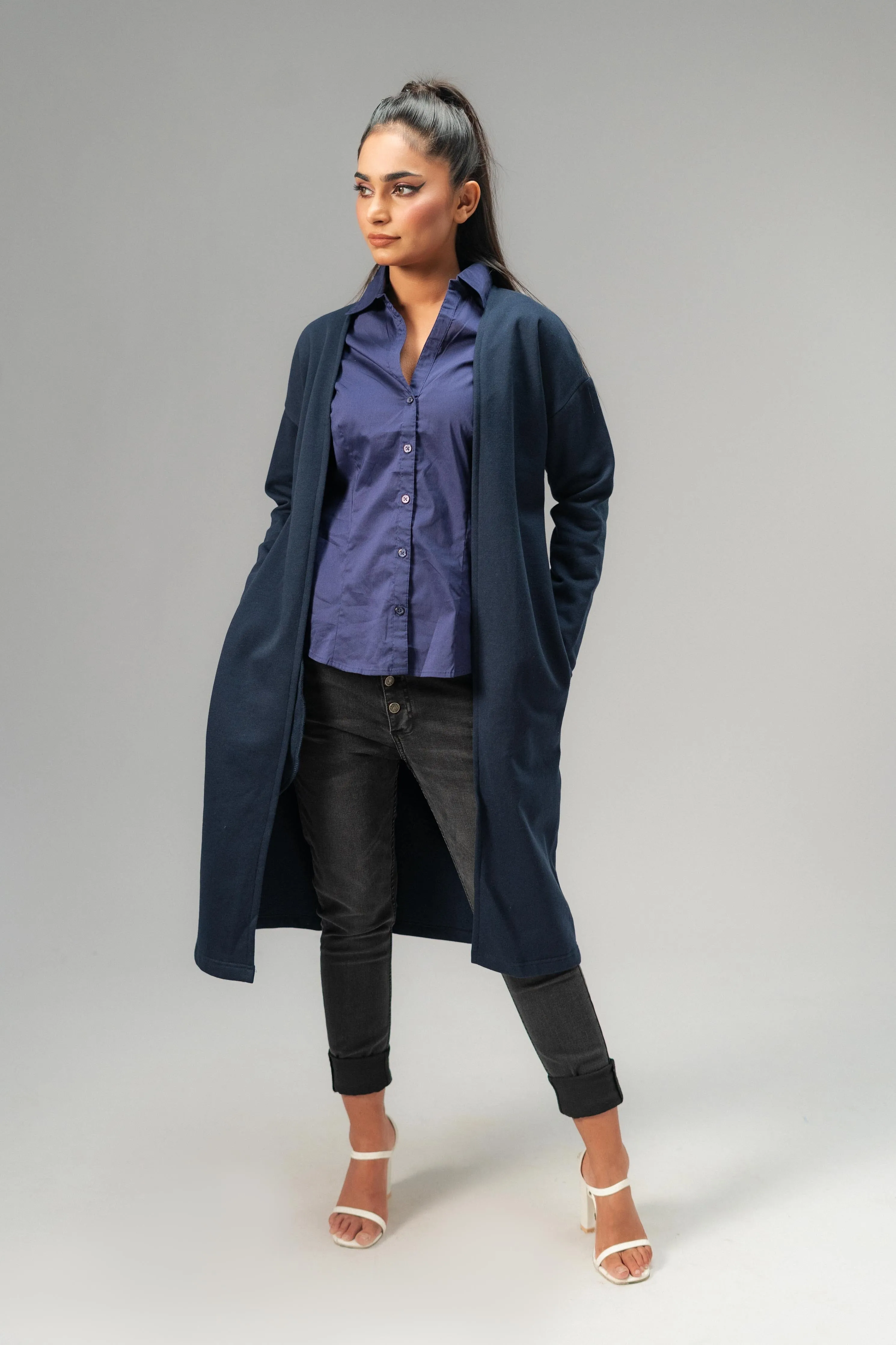East West Women's Fleece Long Coat