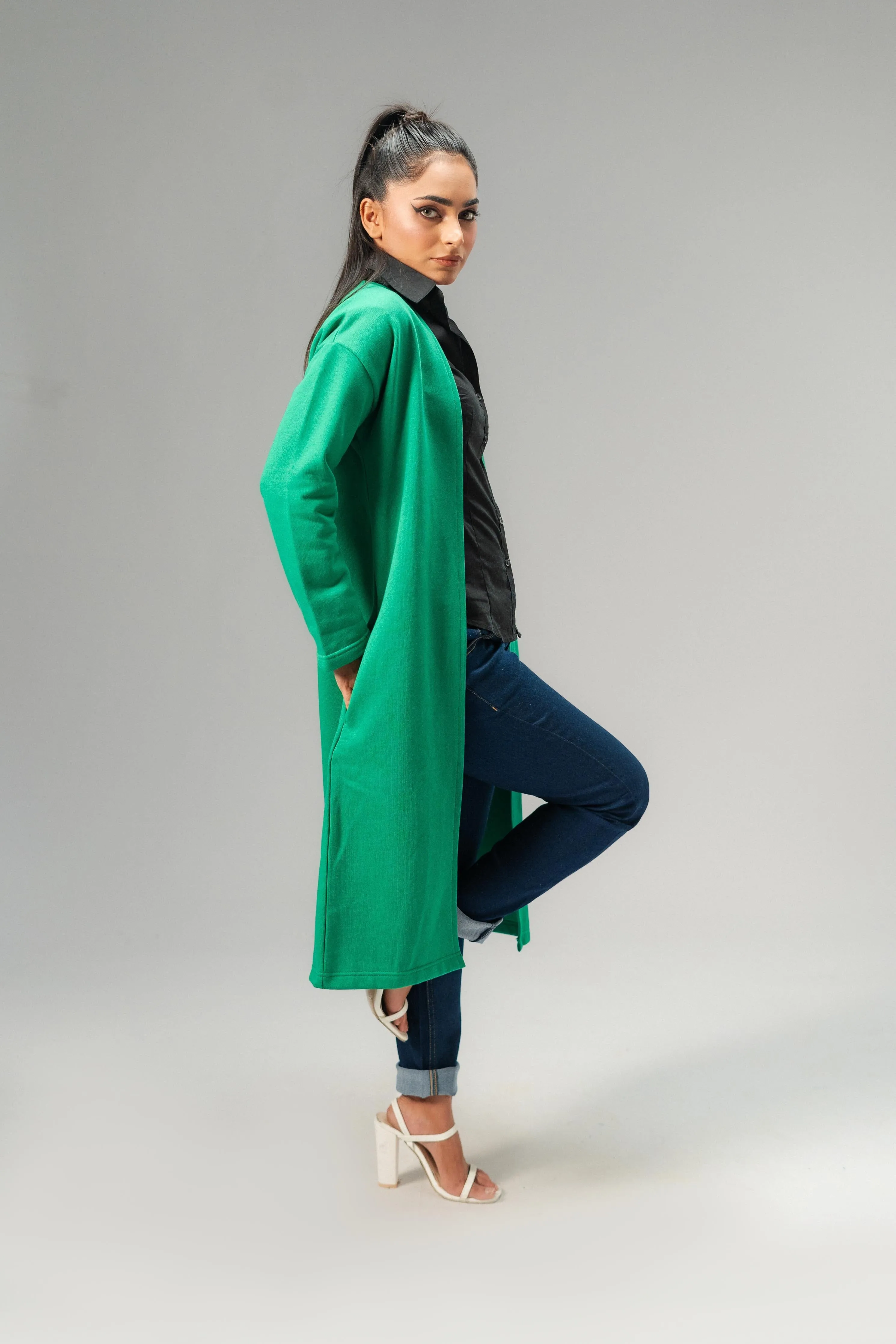 East West Women's Fleece Long Coat