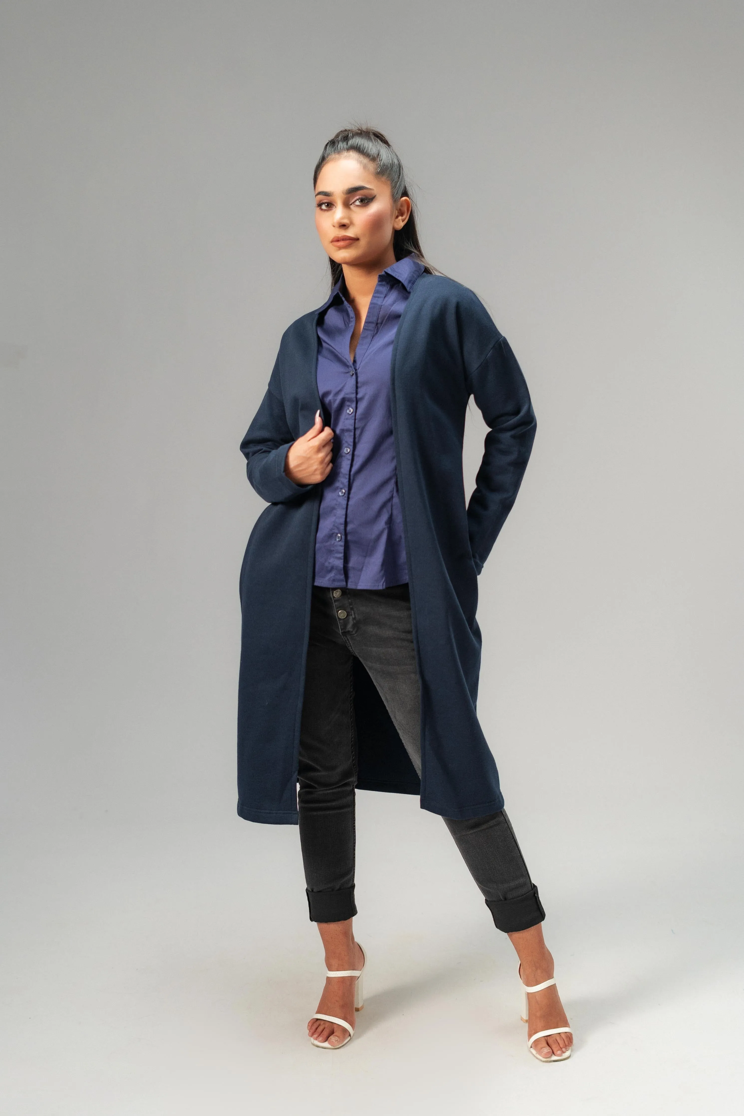 East West Women's Fleece Long Coat