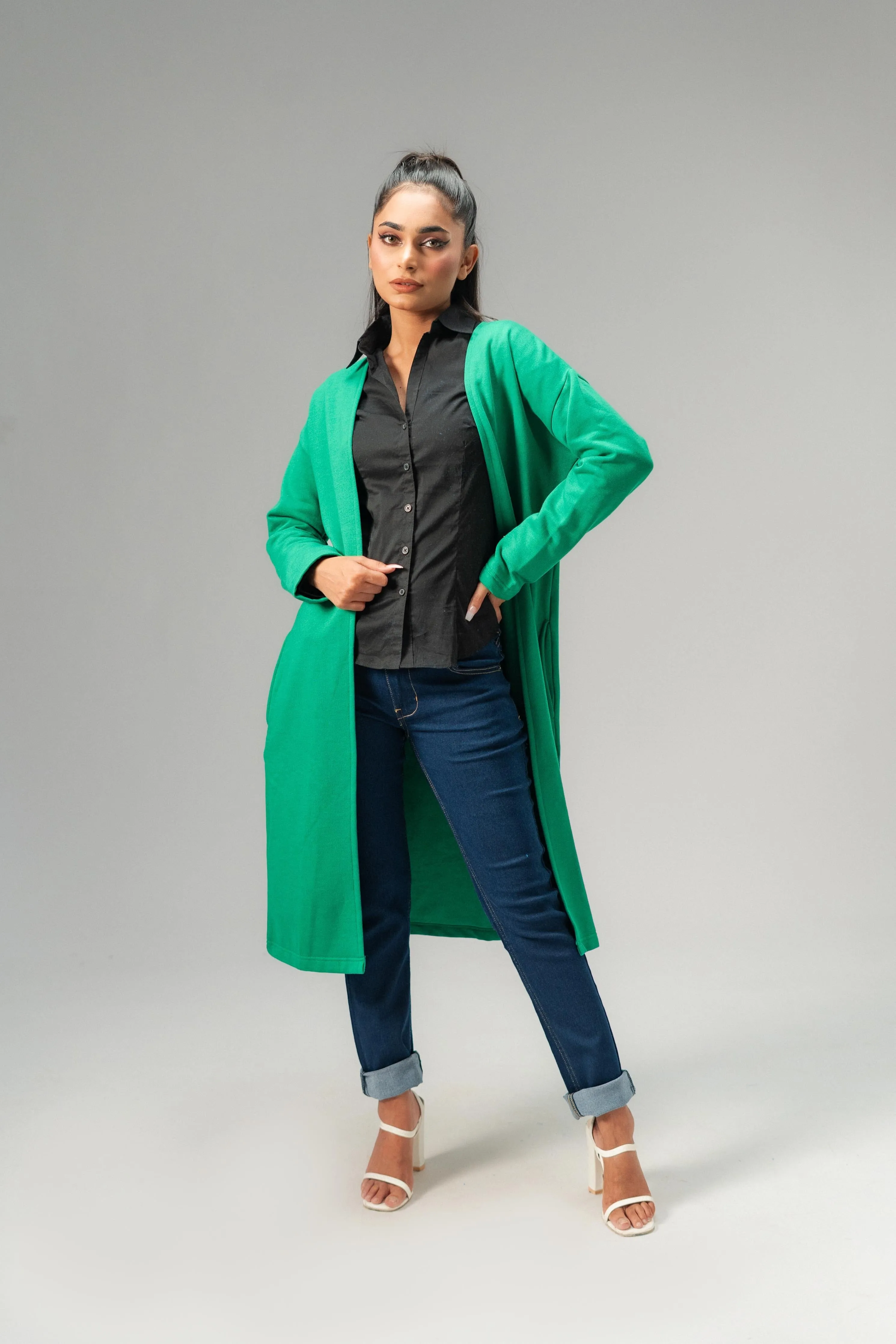 East West Women's Fleece Long Coat