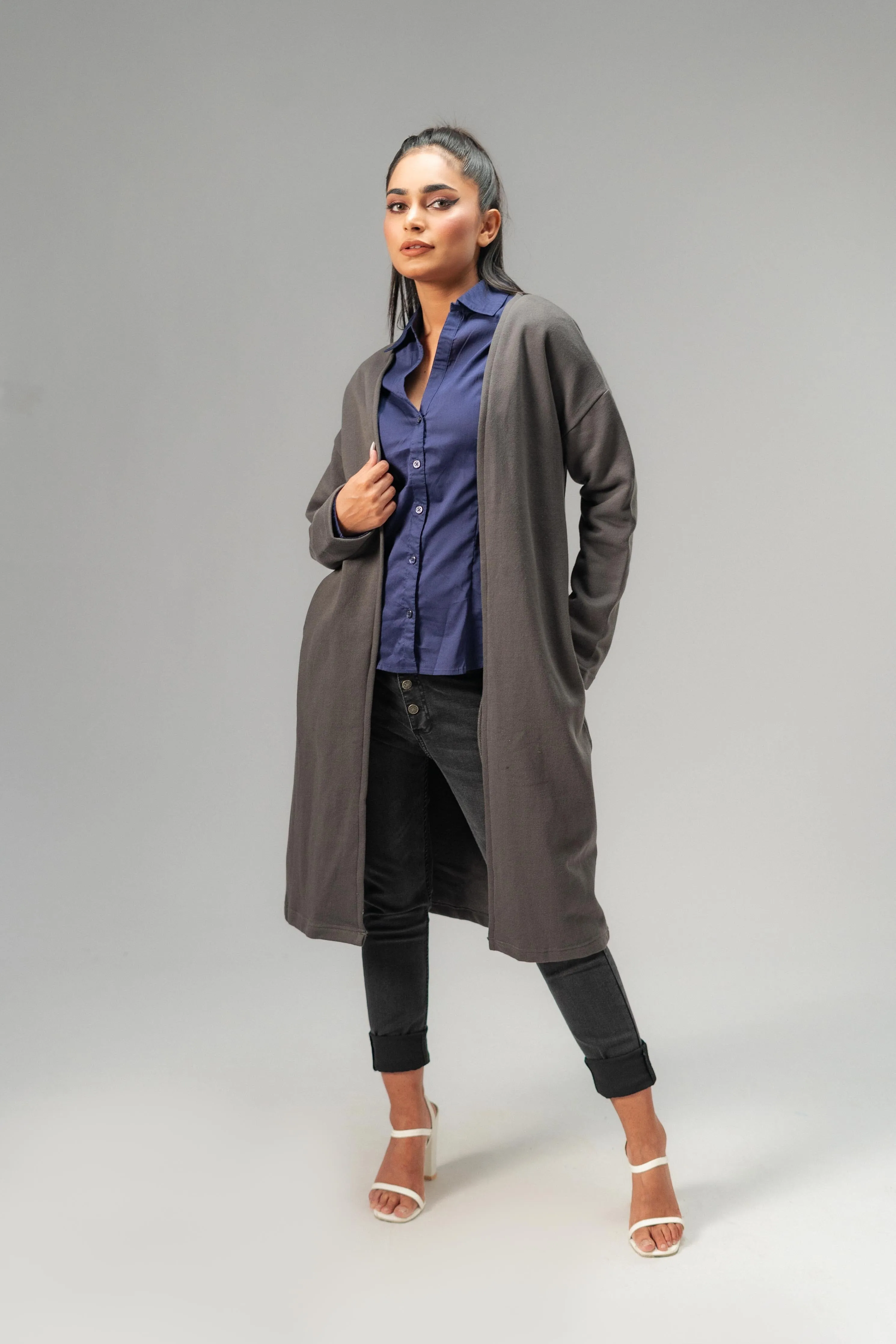 East West Women's Fleece Long Coat