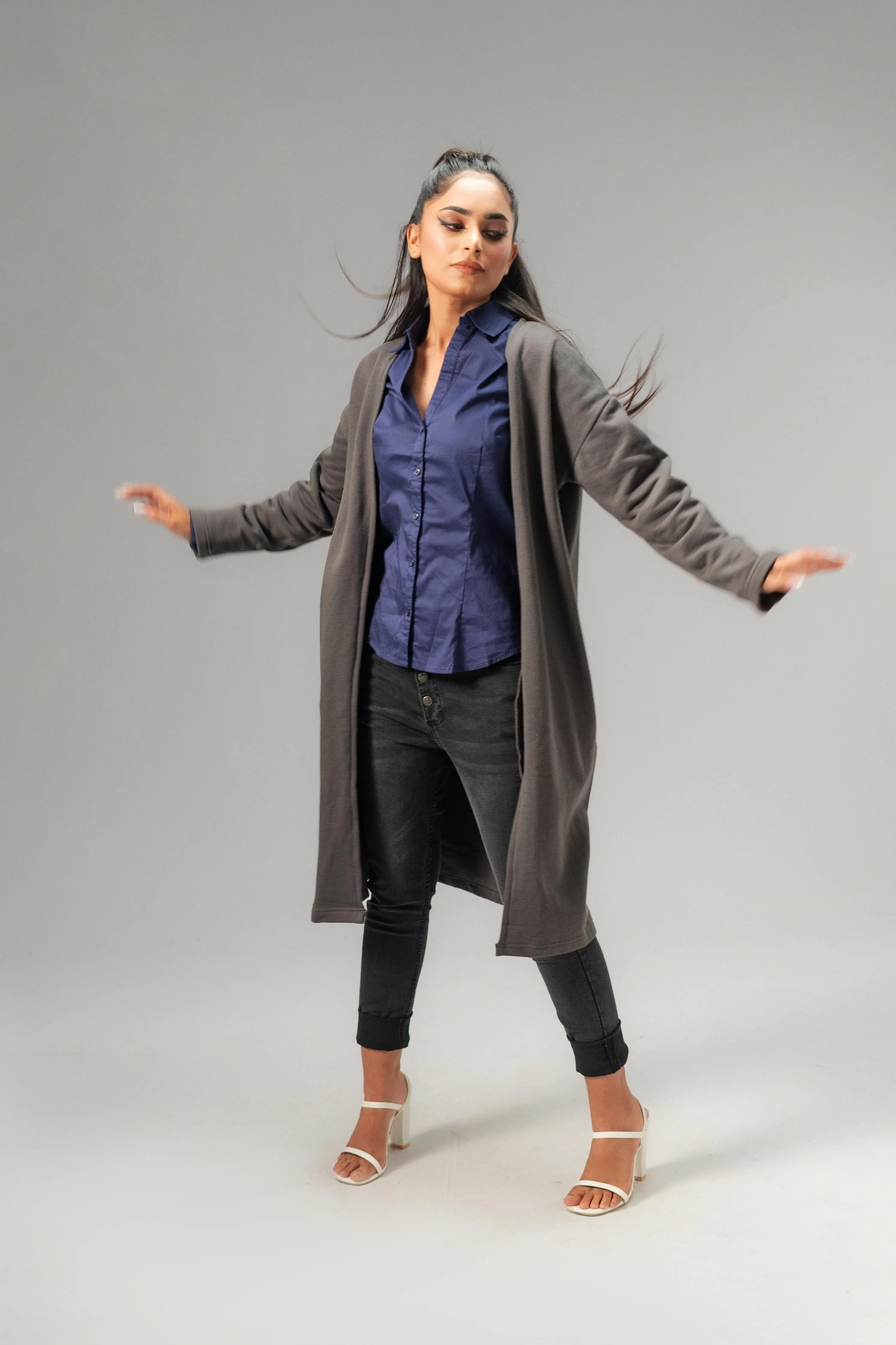East West Women's Fleece Long Coat