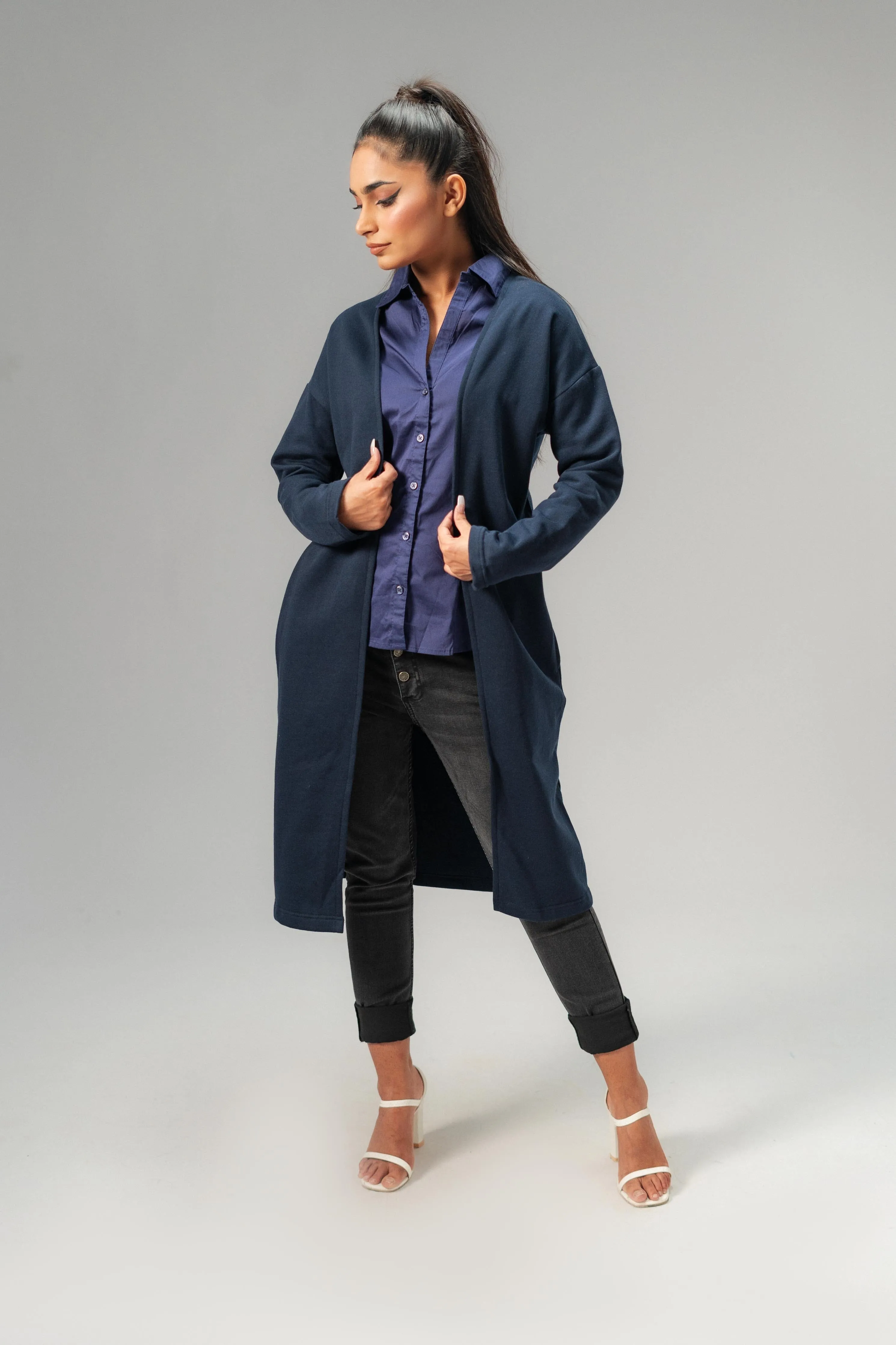 East West Women's Fleece Long Coat