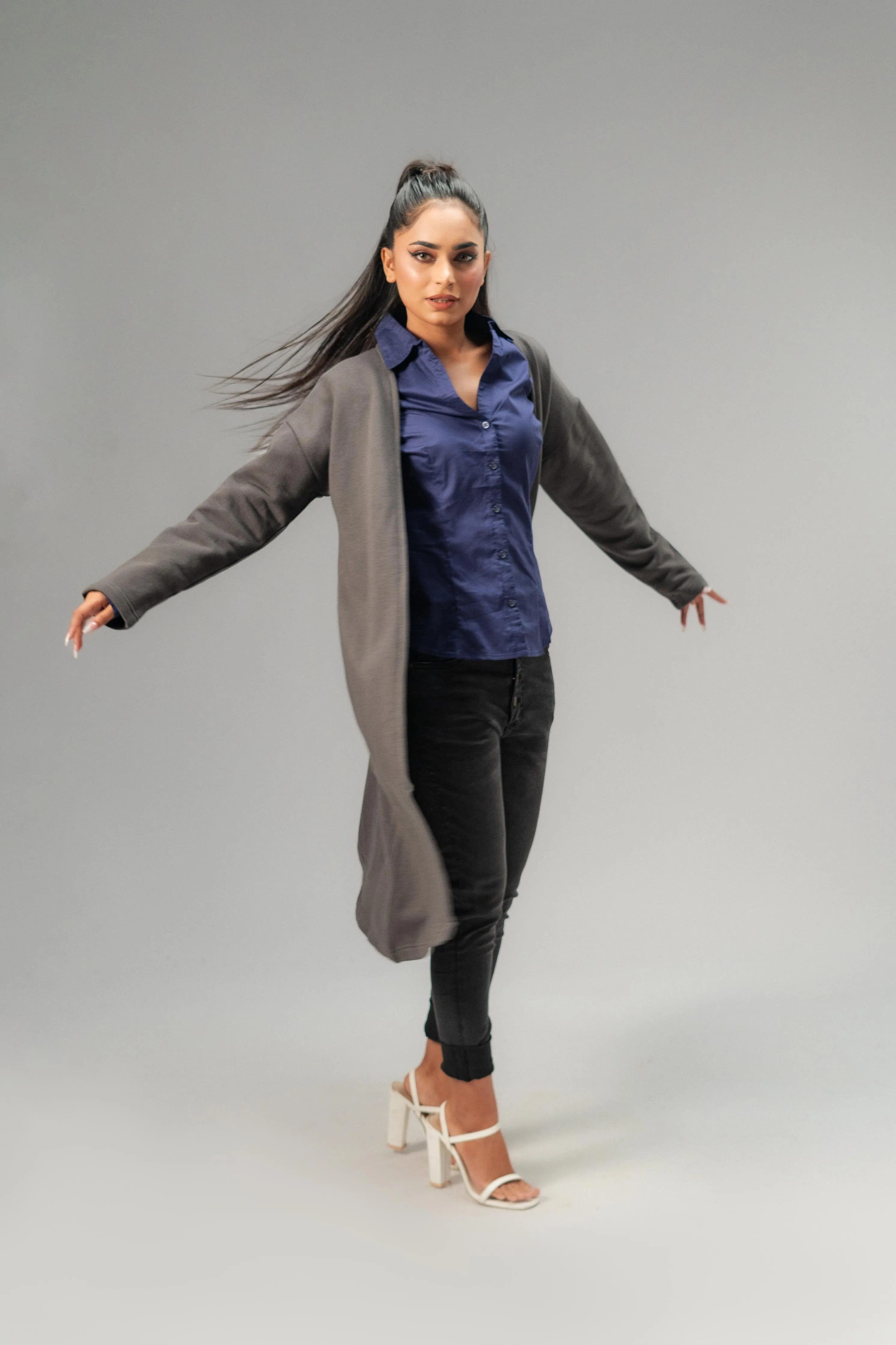 East West Women's Fleece Long Coat