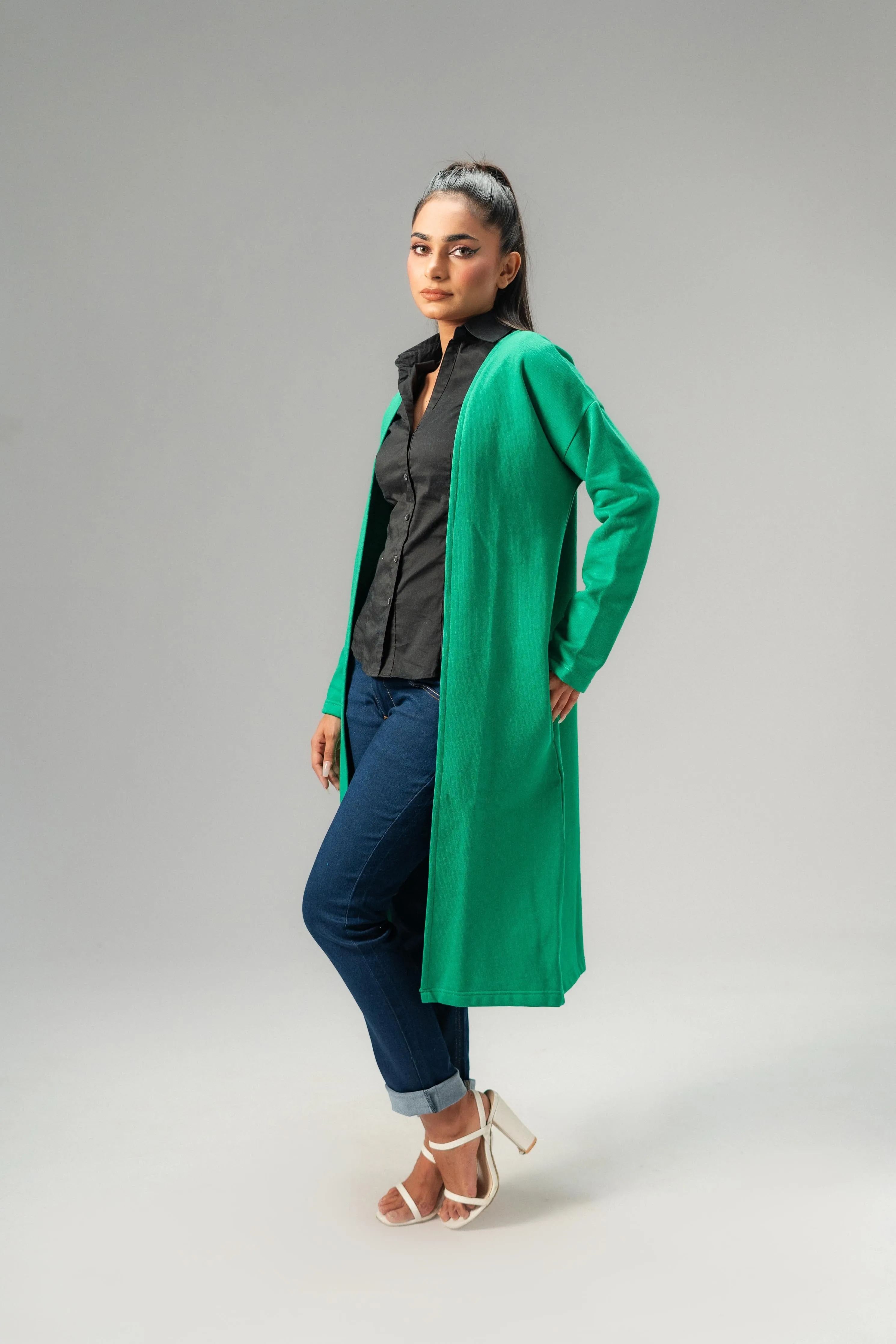 East West Women's Fleece Long Coat