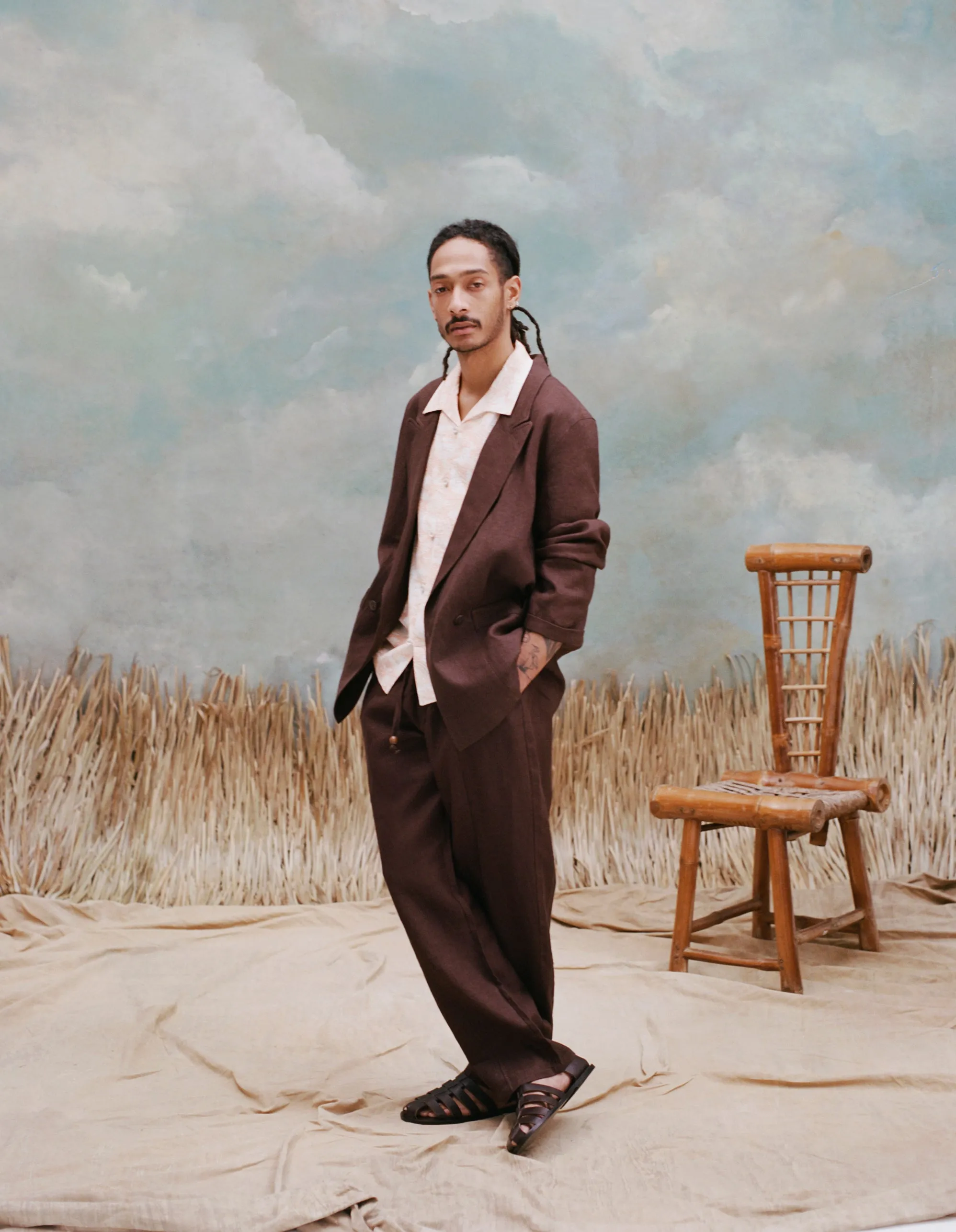 Easy-Going Pants (Brown Linen)