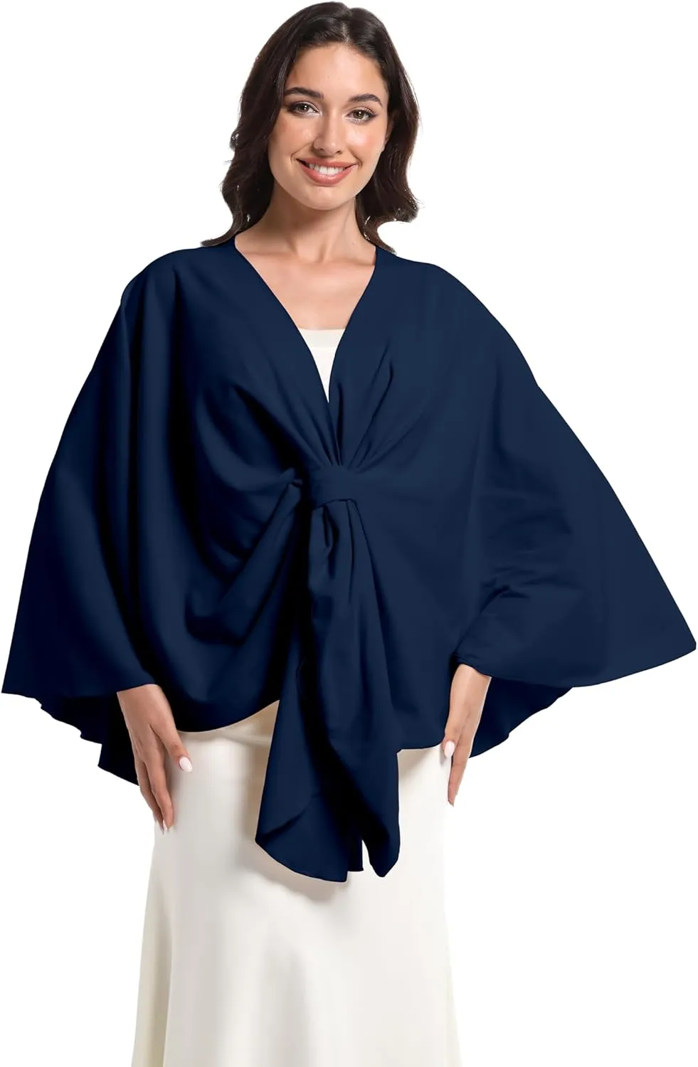 Elegant Shawl Wraps For Women, Warm Open Front Poncho, Cashmere Like Bat Sleeve Ladies Shawls For Winter, Autumn