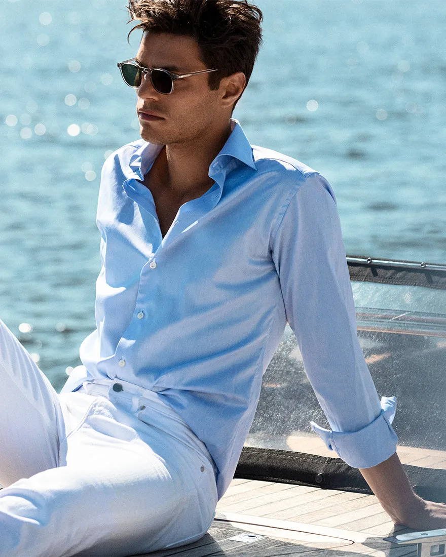 ETON 30007931121 BLUE SIGNATURE TWILL CONTEMPORARY SC SHIRT