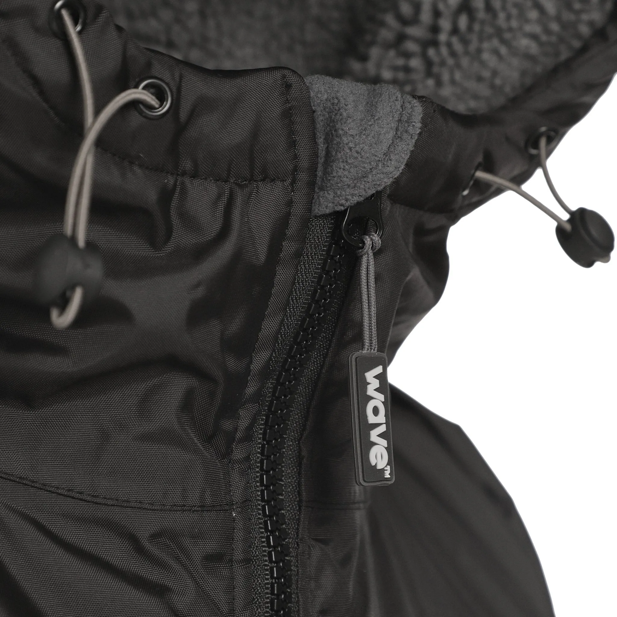 Fleece-Lined Waterproof Changing Robe | Waterproof & Windproof | Unisex | Black & Grey