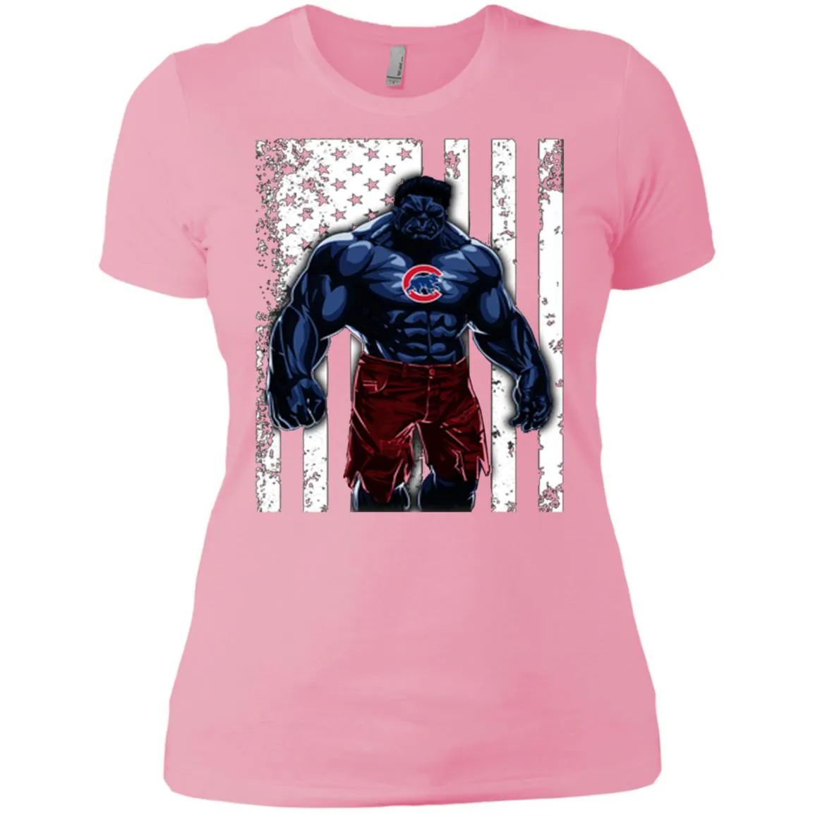 Giants Hulk Chicago Cubs T-shirt Flag Women Cotton T-Shirt